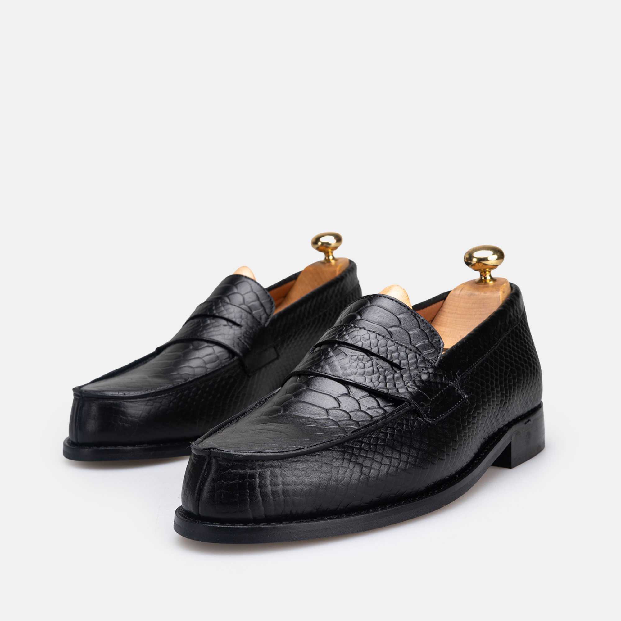 Volzak 5533 chaussure en cuir Noir Croco