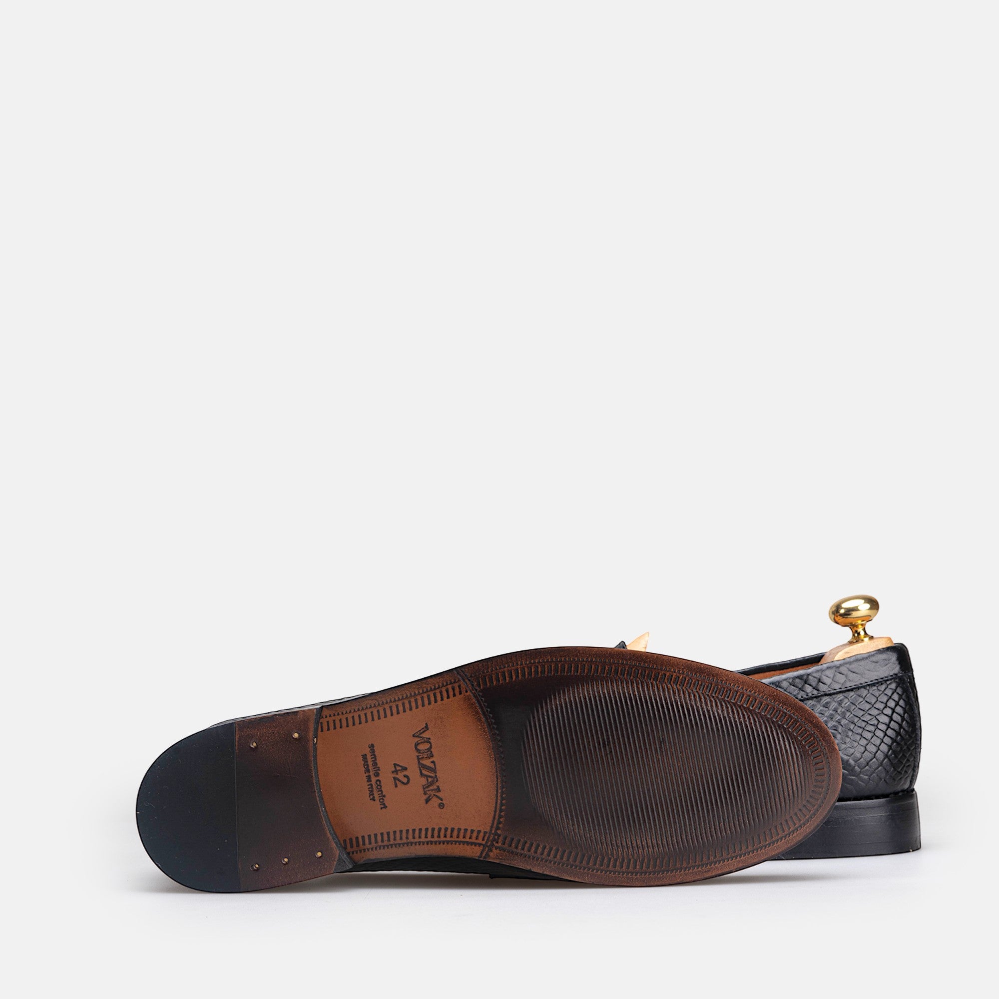Volzak 5533 chaussure en cuir Noir Croco