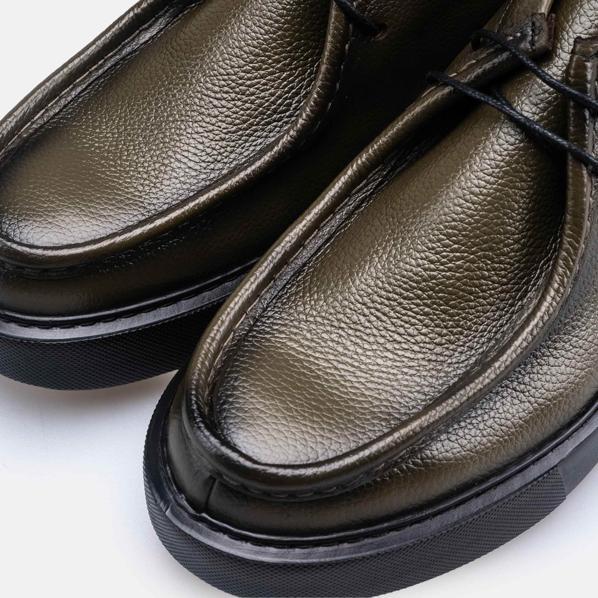 Volzak 5543 Bottine en cuir Vert Grainé