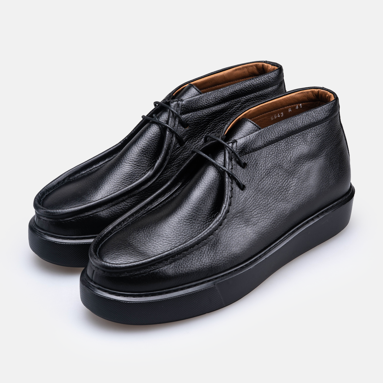 Volzak 5543 Bottine en cuir Noir Grainé
