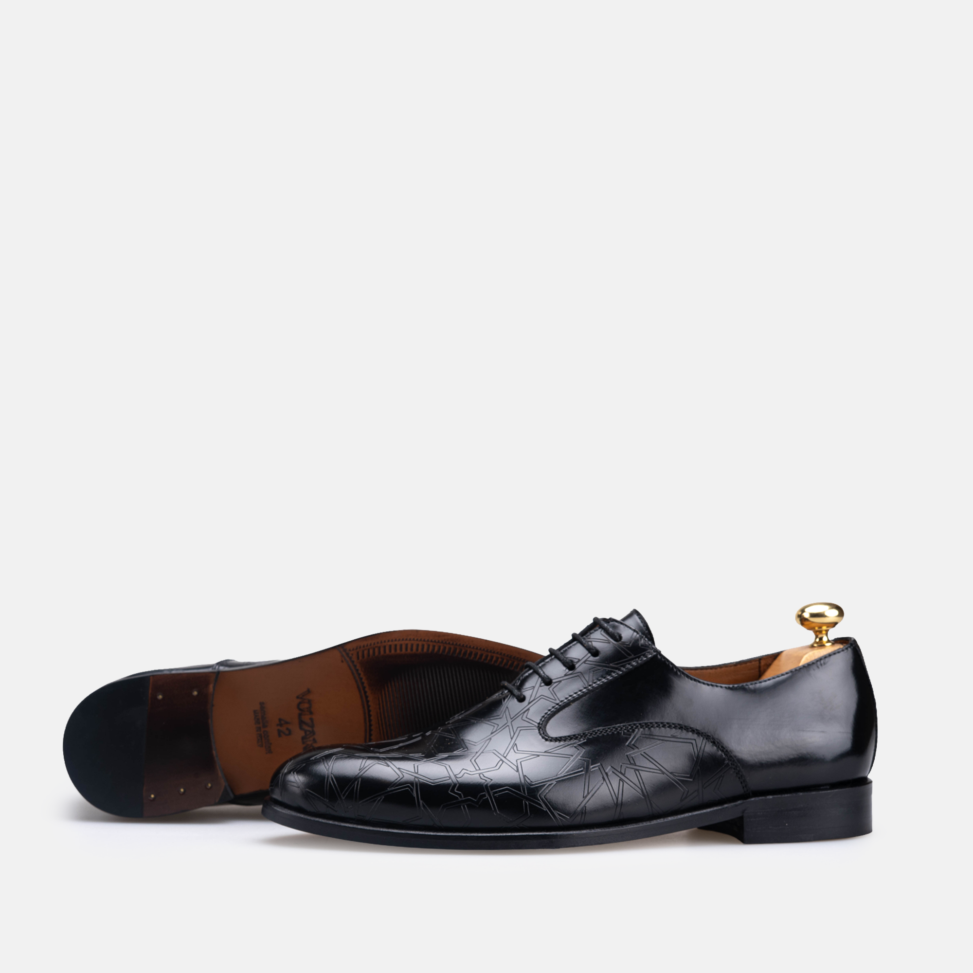 Volzak Zellige chaussure en cuir Noir Démasquable