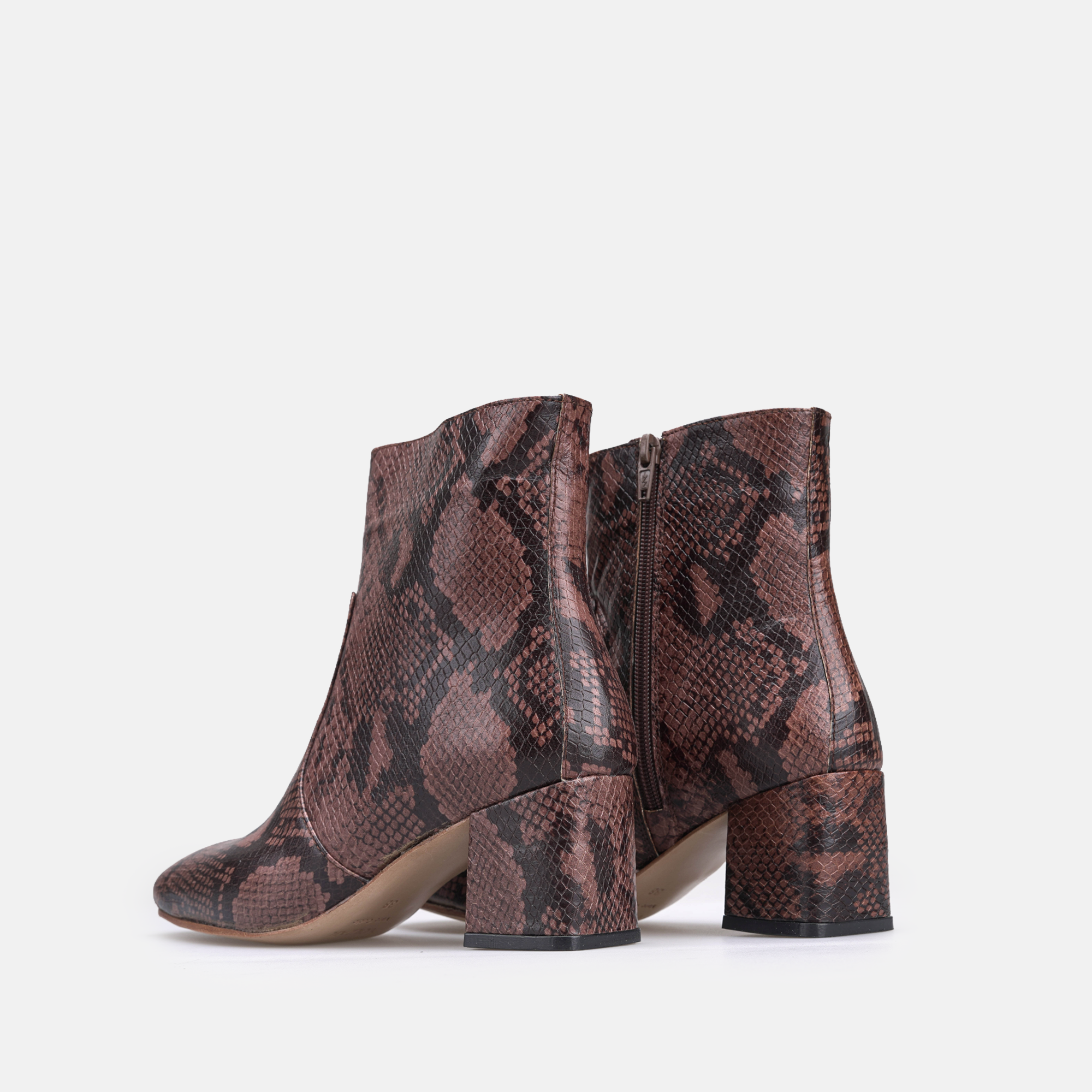 Volzak 4023 Bottine en cuir Marron Serpent