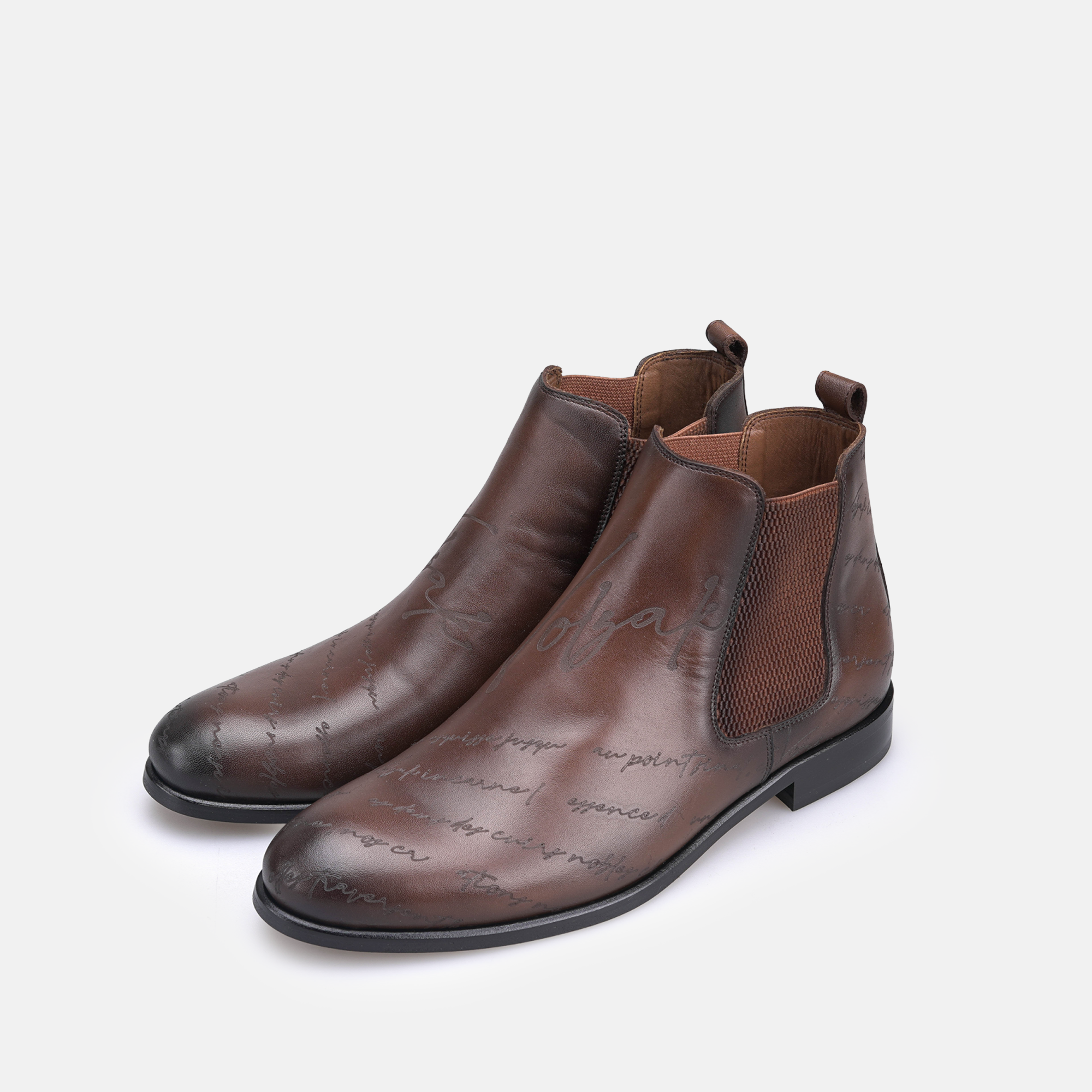 Volzak 5544 Bottine en cuir Marron Vintage