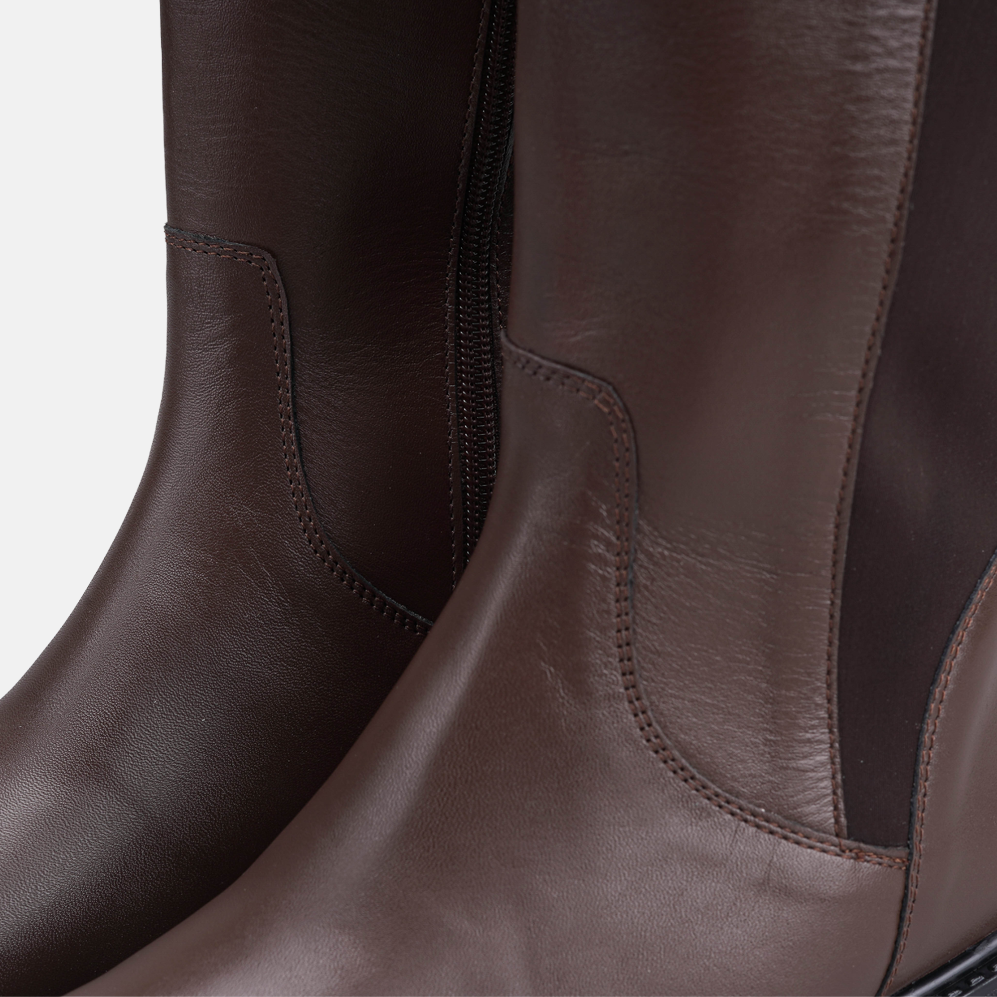 Volzak 4051 Botte genouillère en cuir Marron