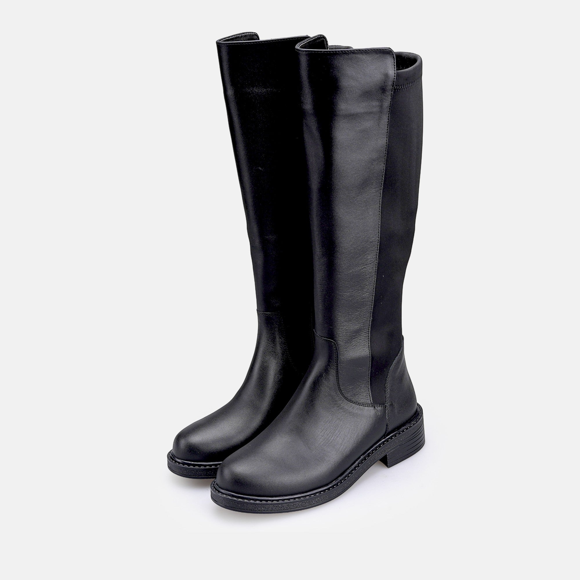 Volzak 4051 Botte genouillère en cuir Noir
