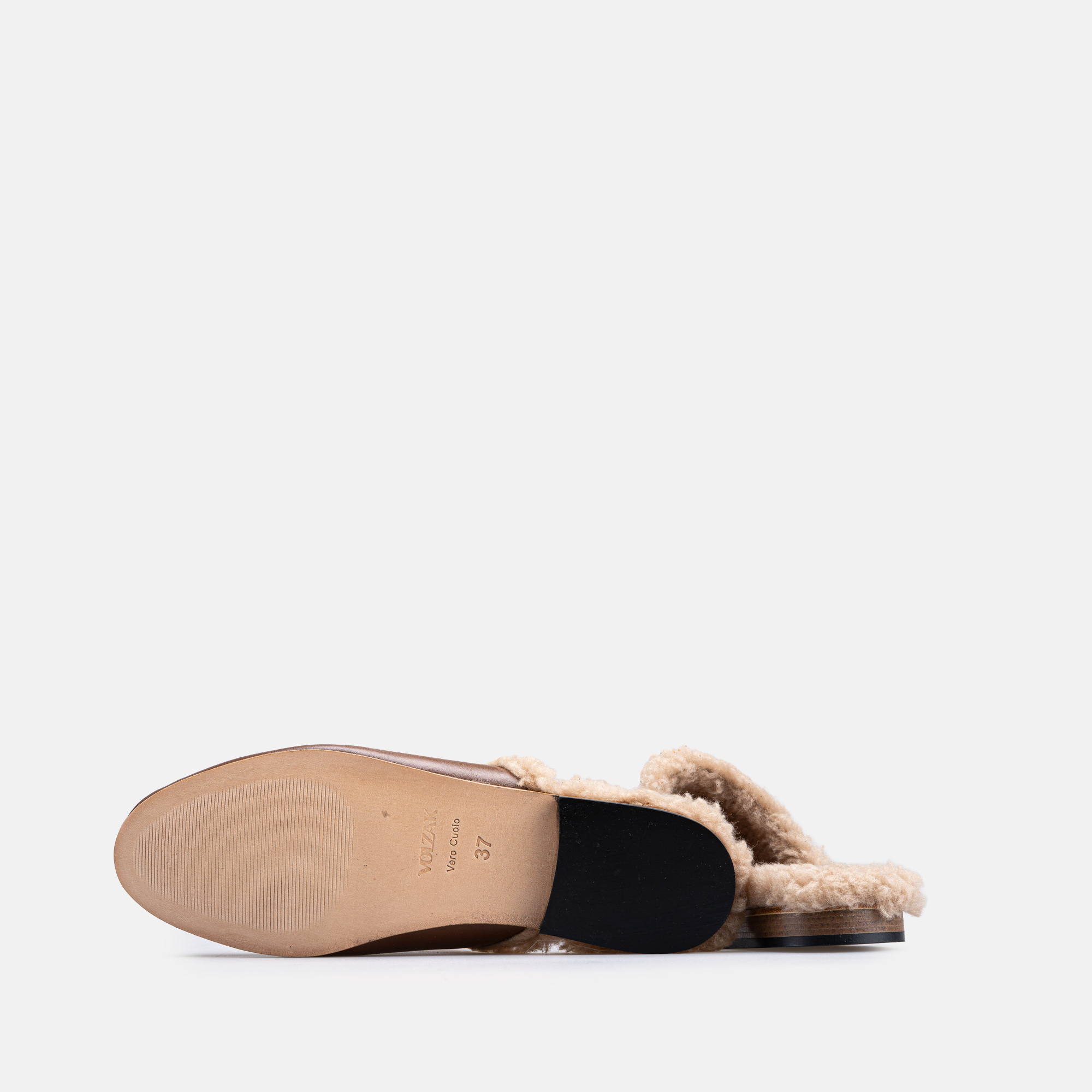 Volzak 4053 Mule en cuir Camel