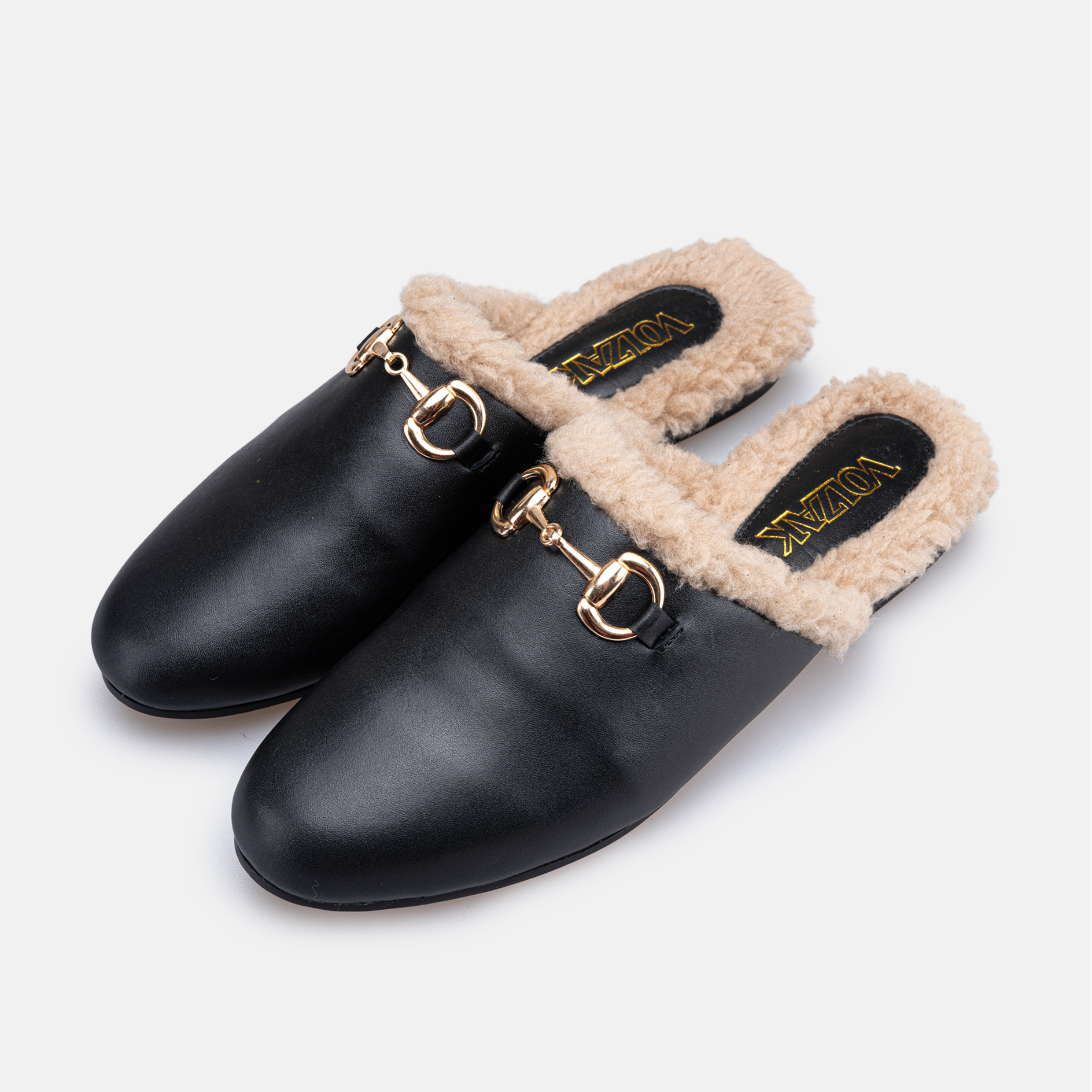 Volzak 4053 Mule en cuir Noir