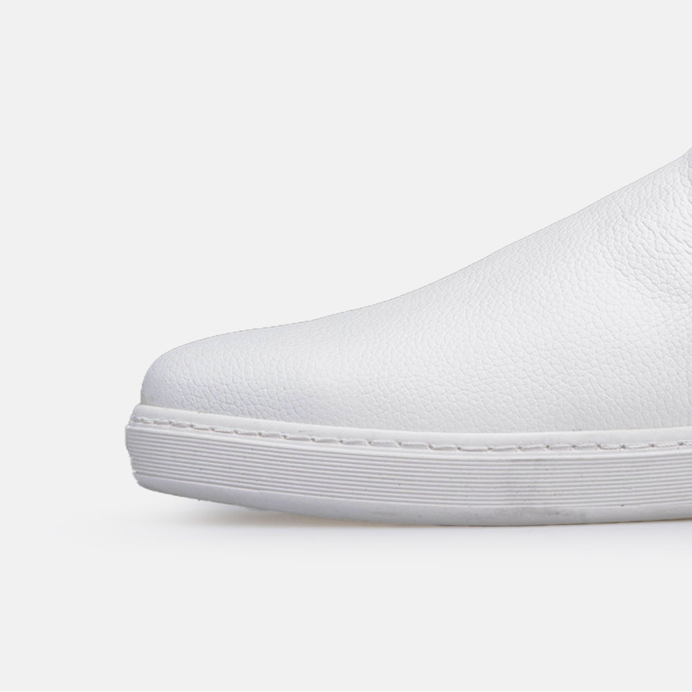 Volzak 5602 Mule en cuir Blanc Grainé