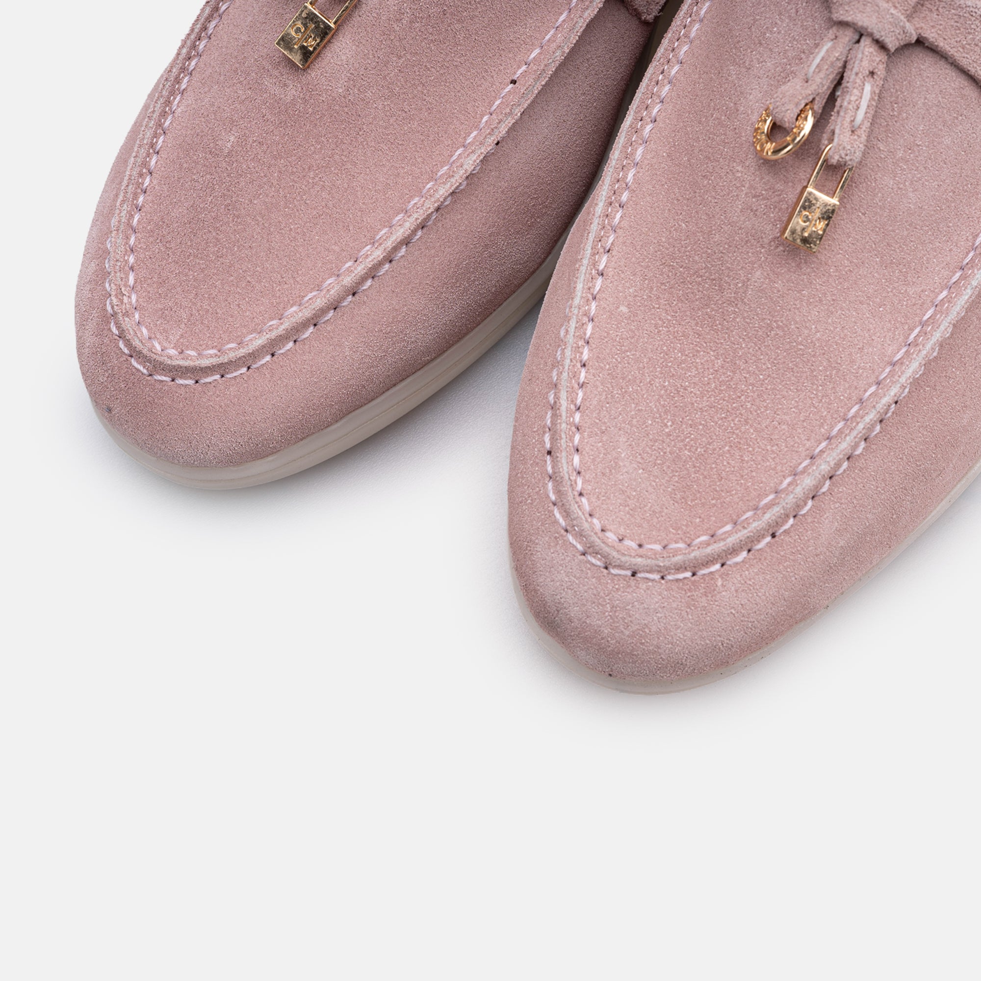 Volzak 32 mocassin en daim Rose