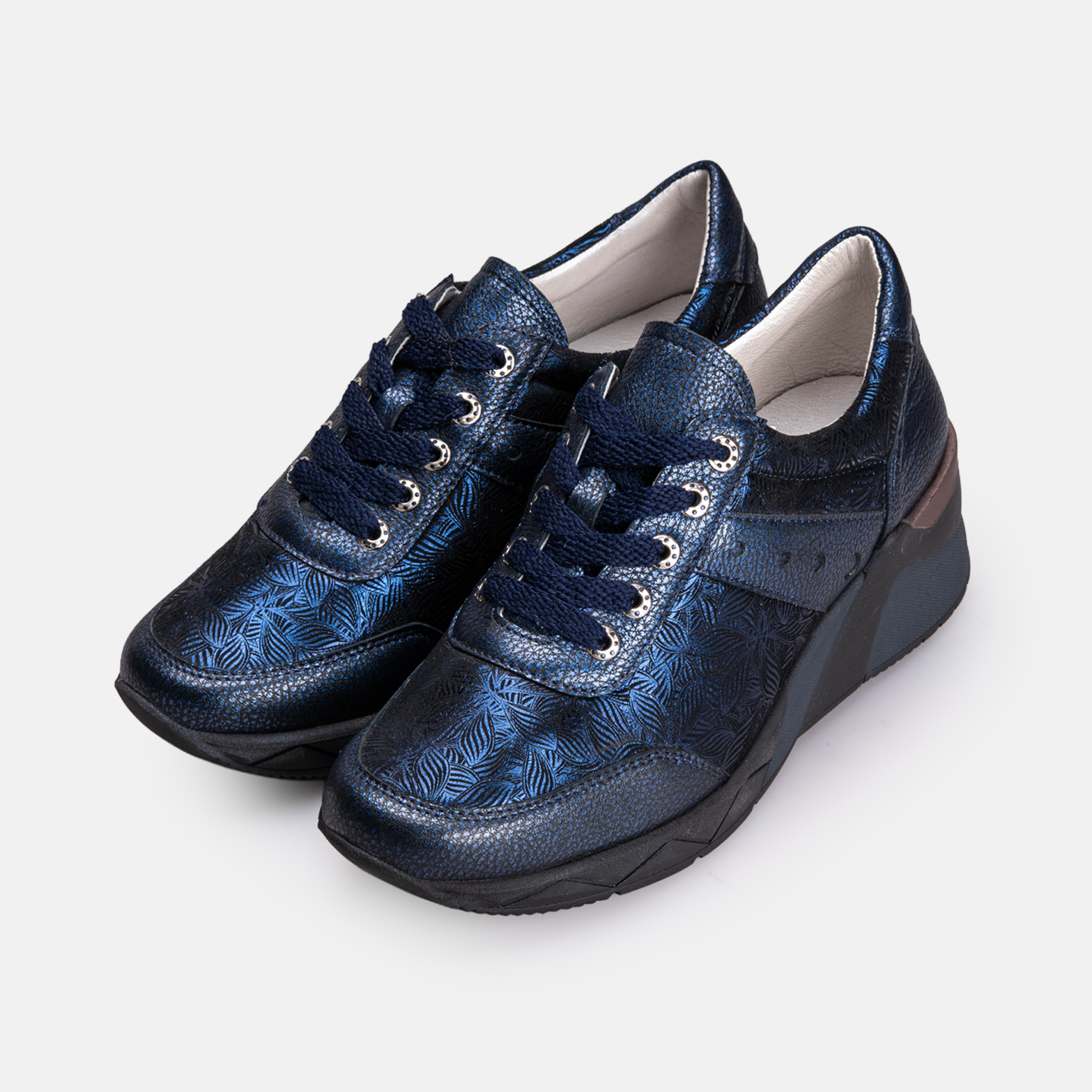 Volzak 701 Basket en cuir Bleu