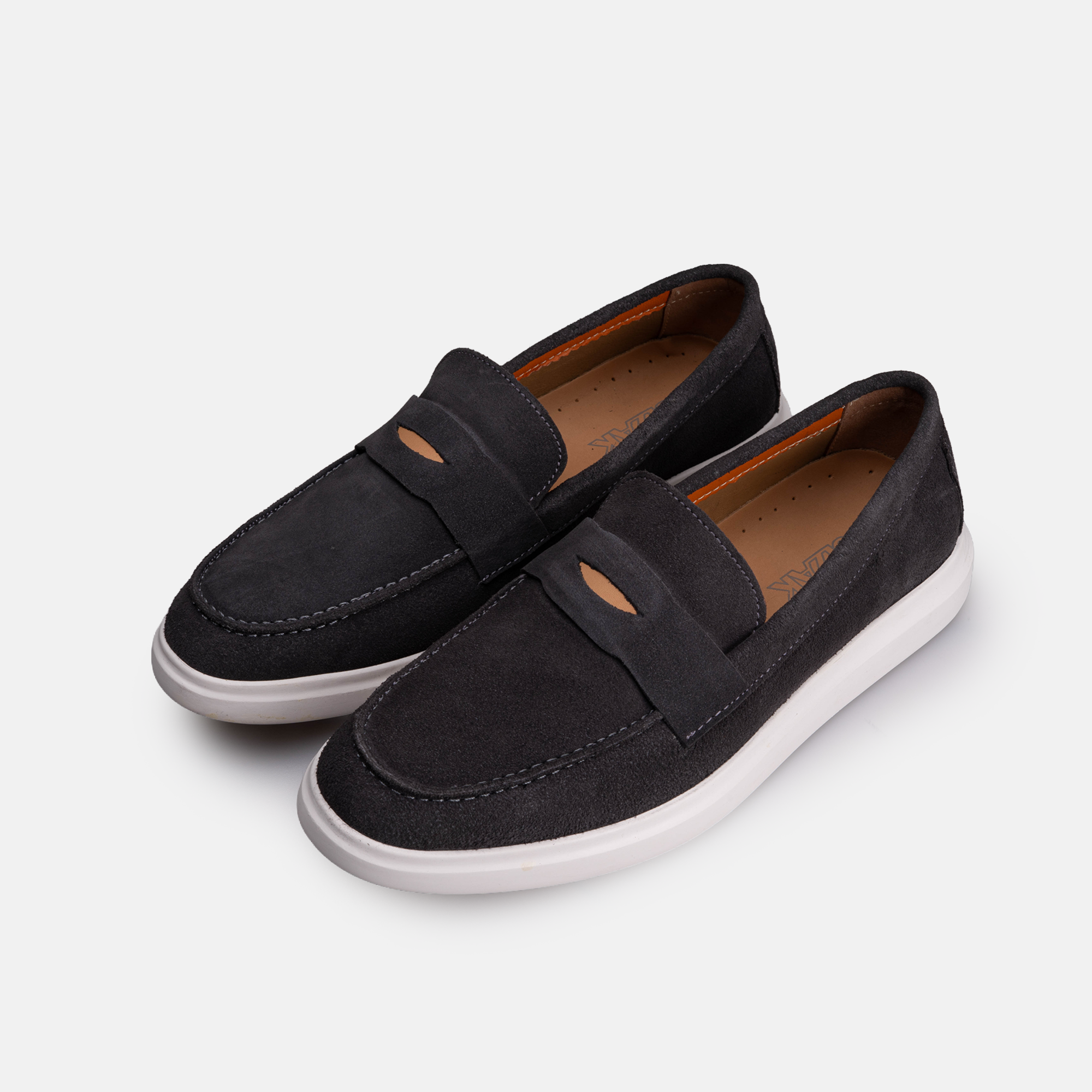 Volzak 711 Mocassin en daim Gris Foncé