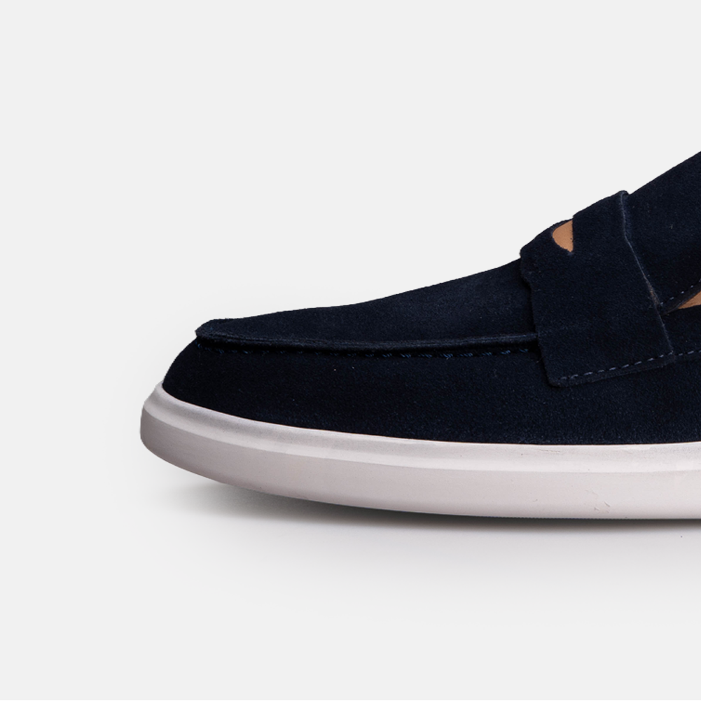 Volzak 711 Mocassin en daim Bleu