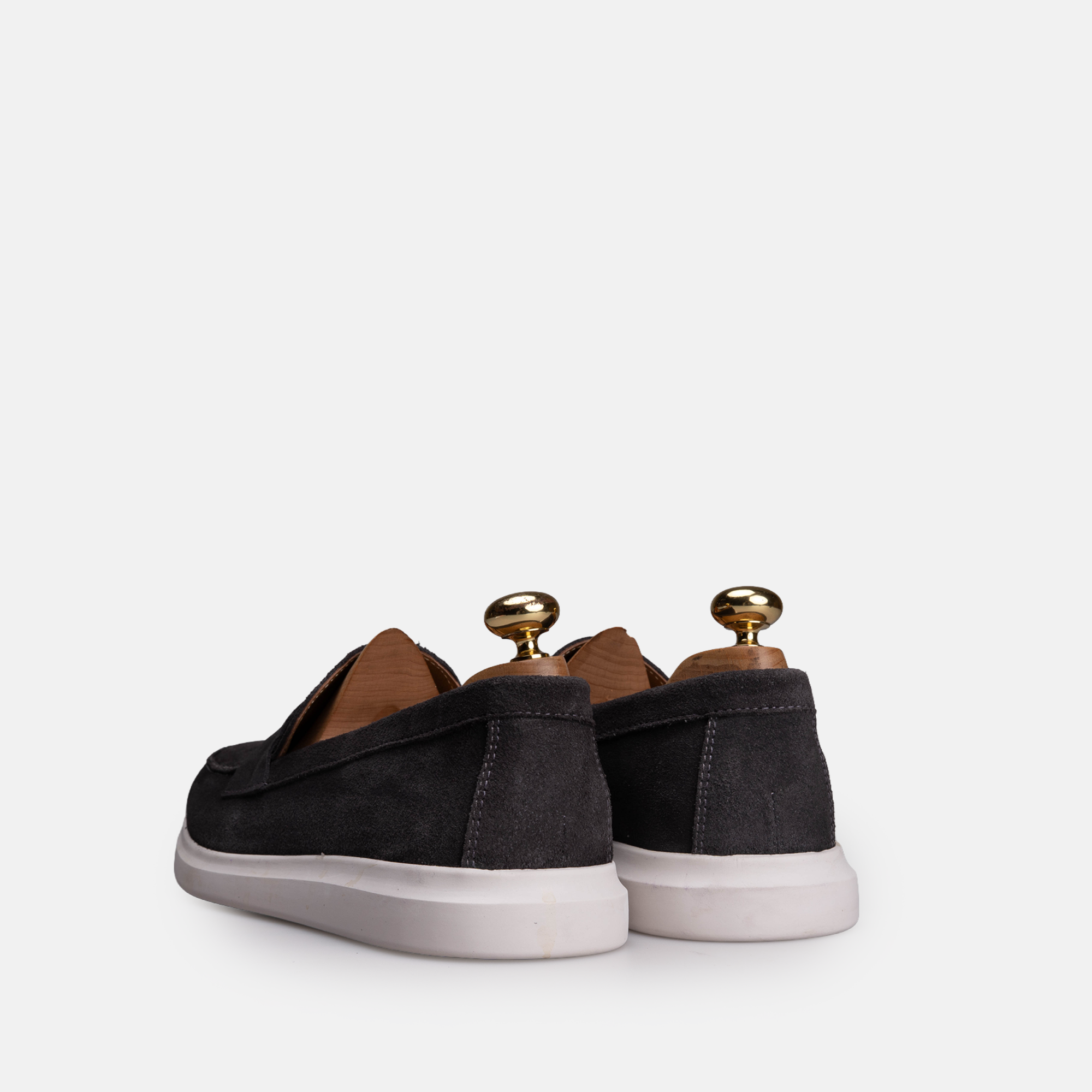 Volzak 711 Mocassin en daim Gris Foncé