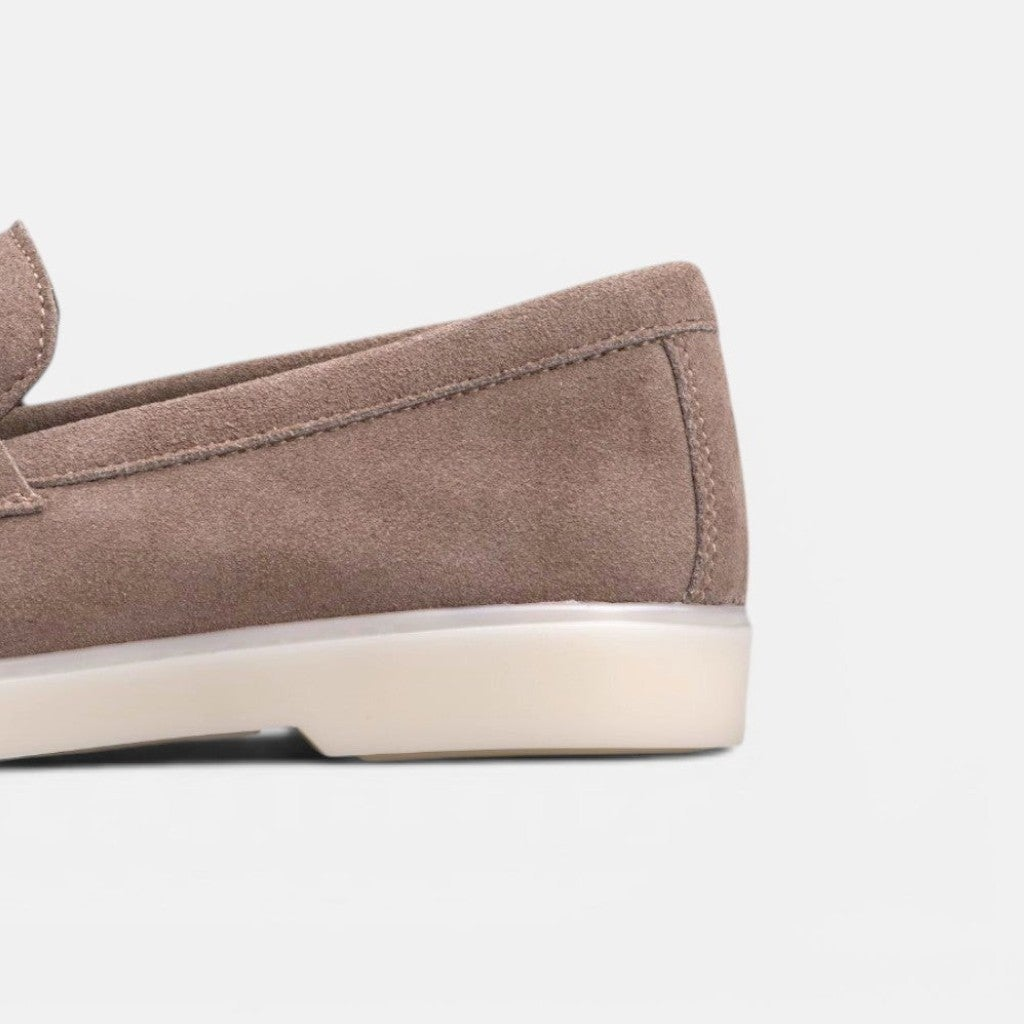 Volzak 279 Mocassin en daim Taupe