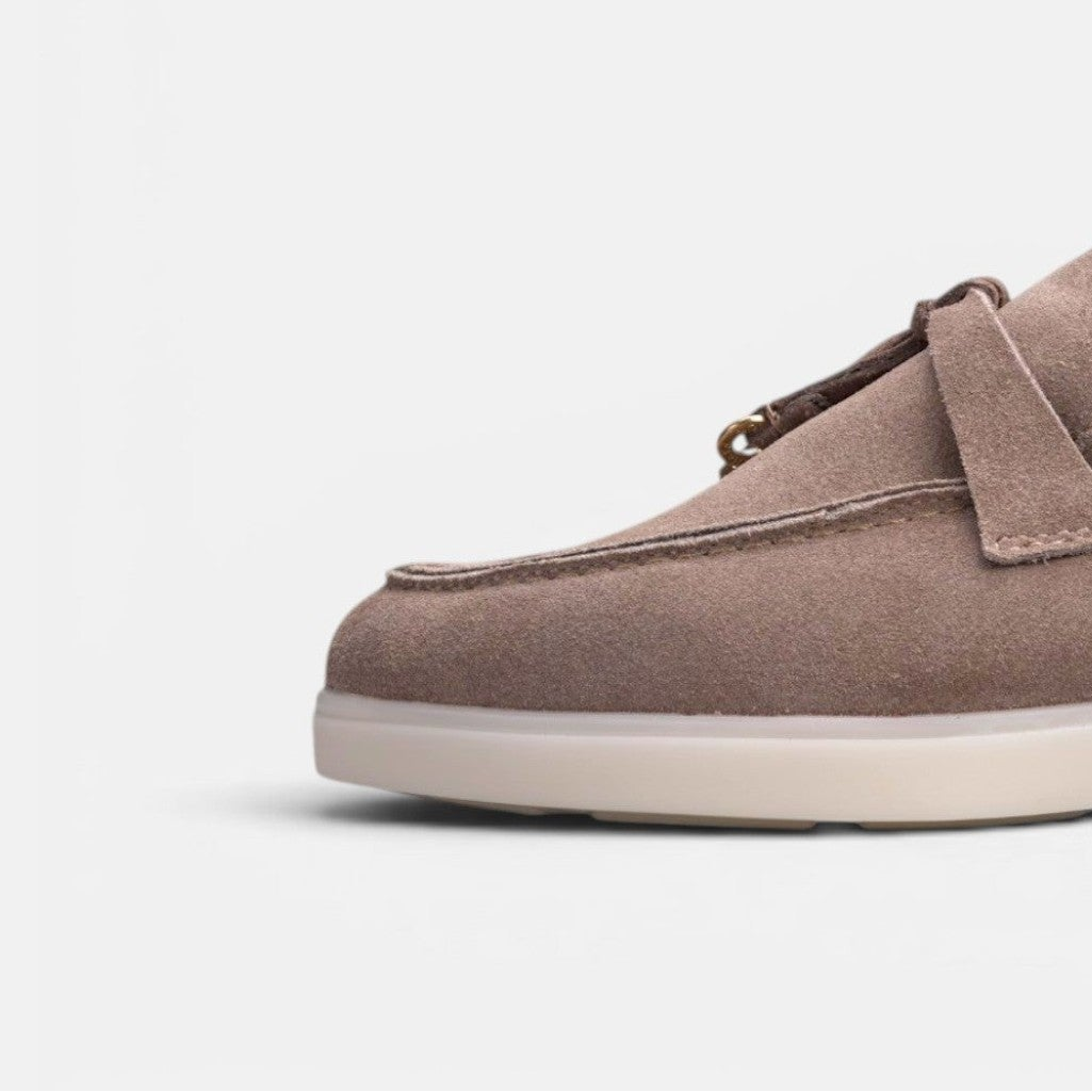 Volzak 279 Mocassin en daim Taupe