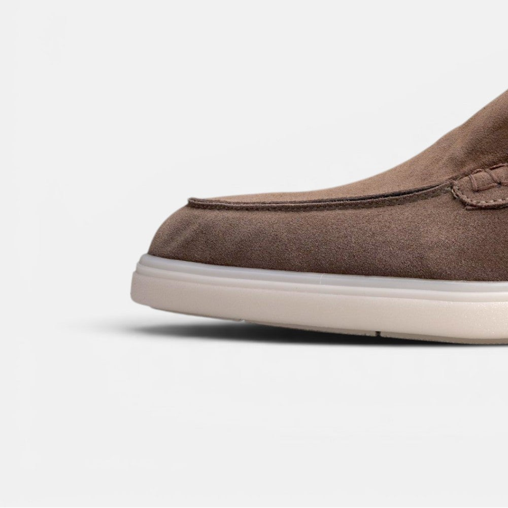 Volzak 713 Mocassin en daim Taupe