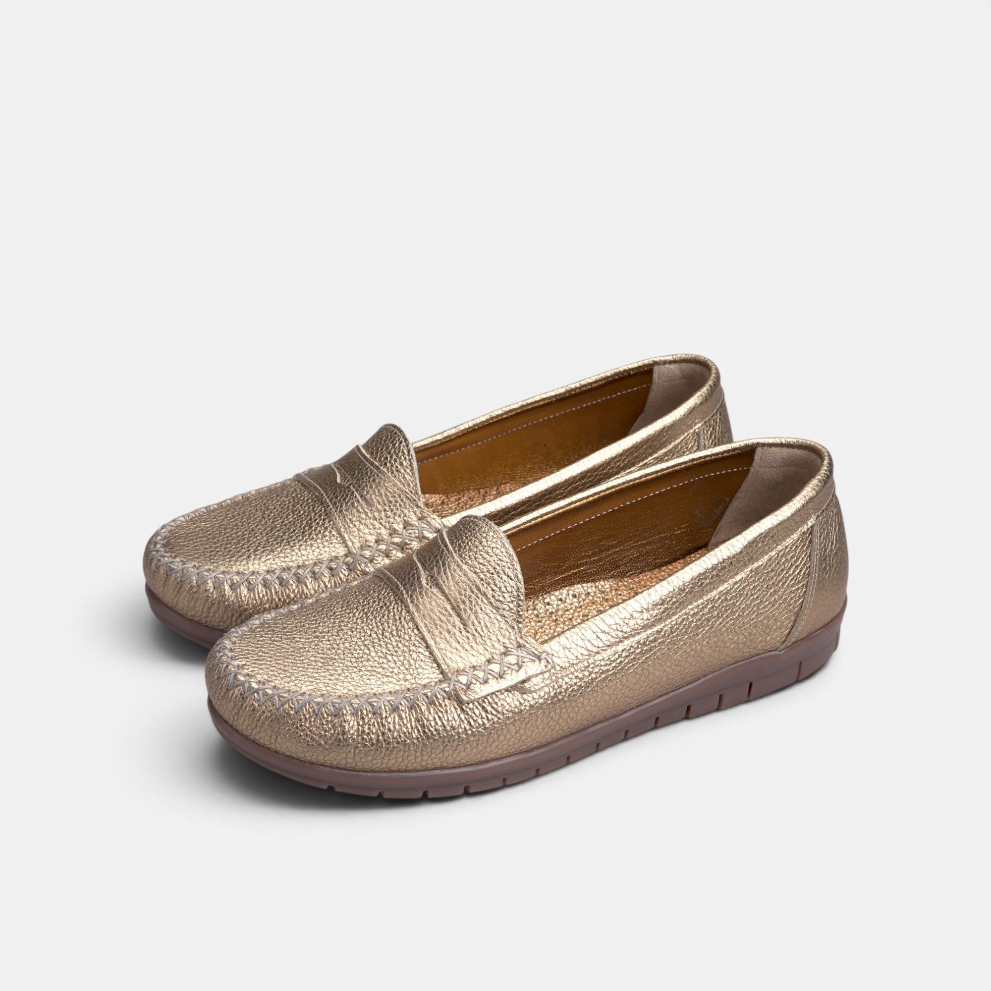 Volzak 897 Mocassin en cuir Doré
