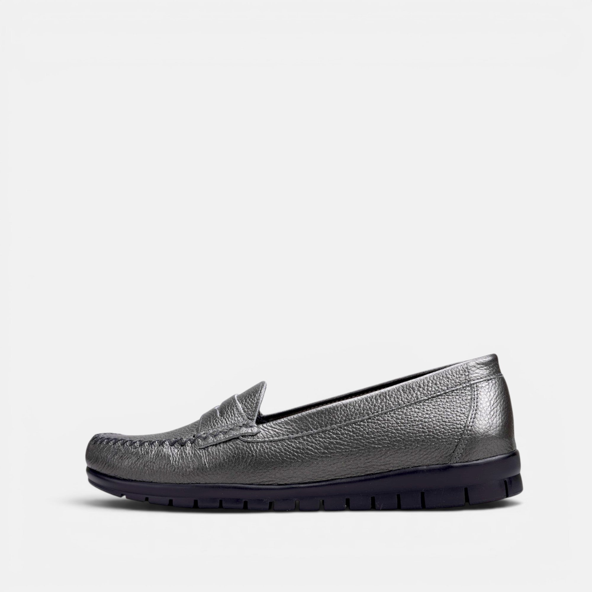 Volzak 897 Mocassin en cuir Argenté