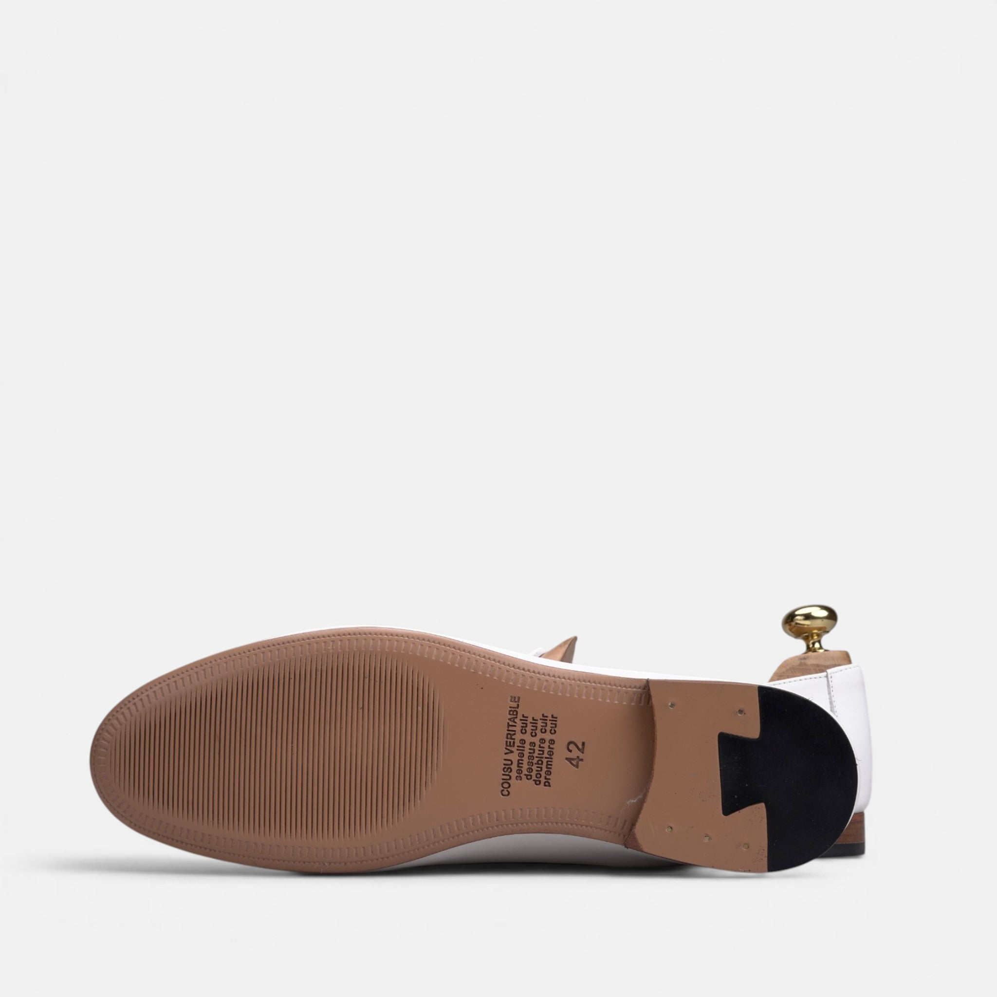 Volzak 5609 Ballerine en cuir Blanc