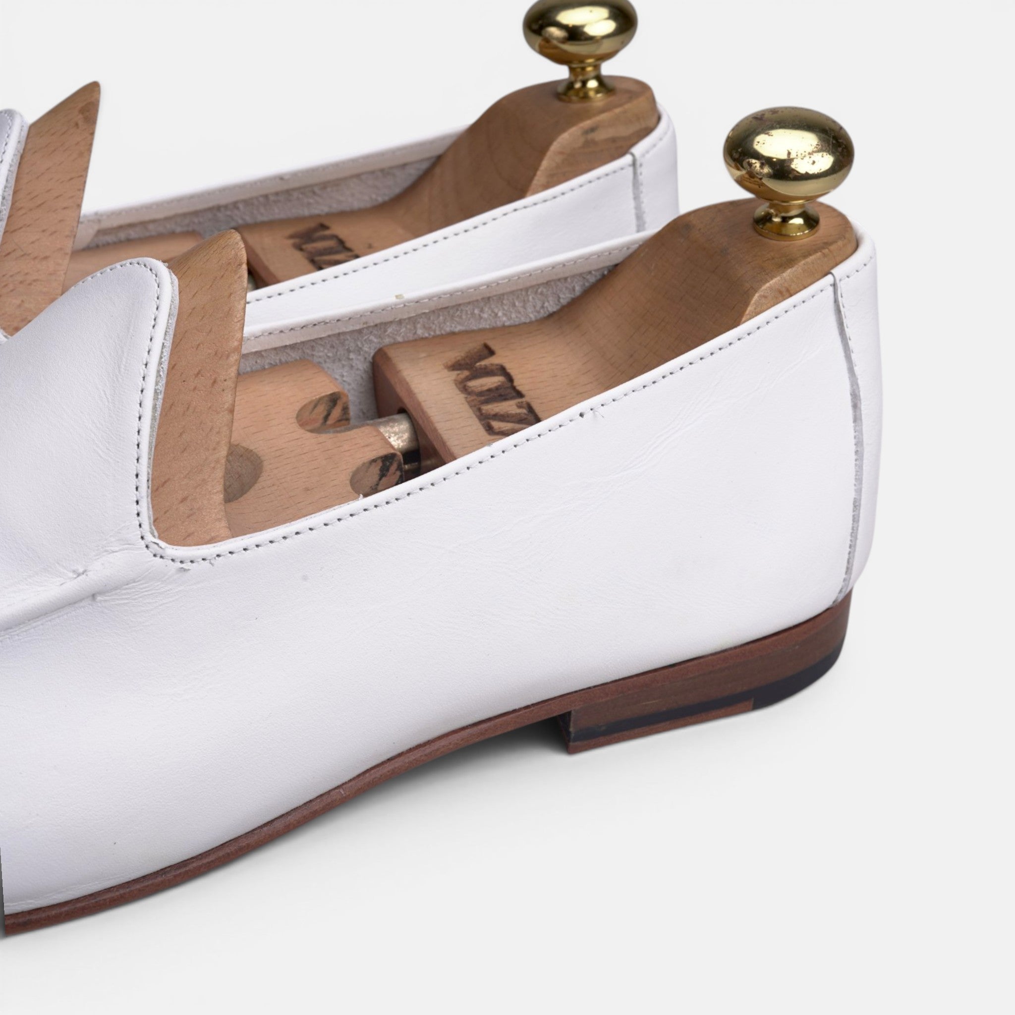 Volzak 5609 Ballerine en cuir Blanc