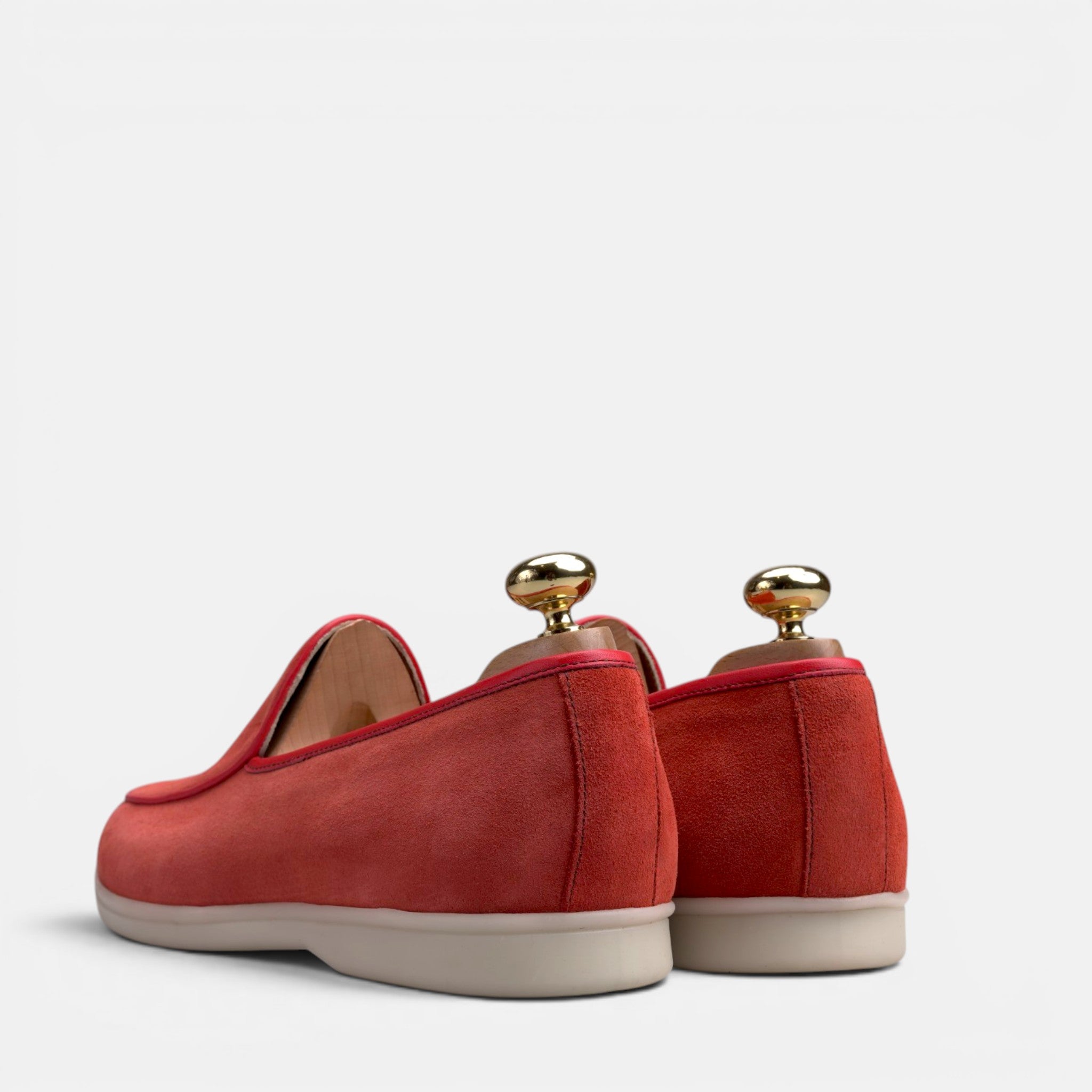Volzak 5607 Mocassin en daim Rouge