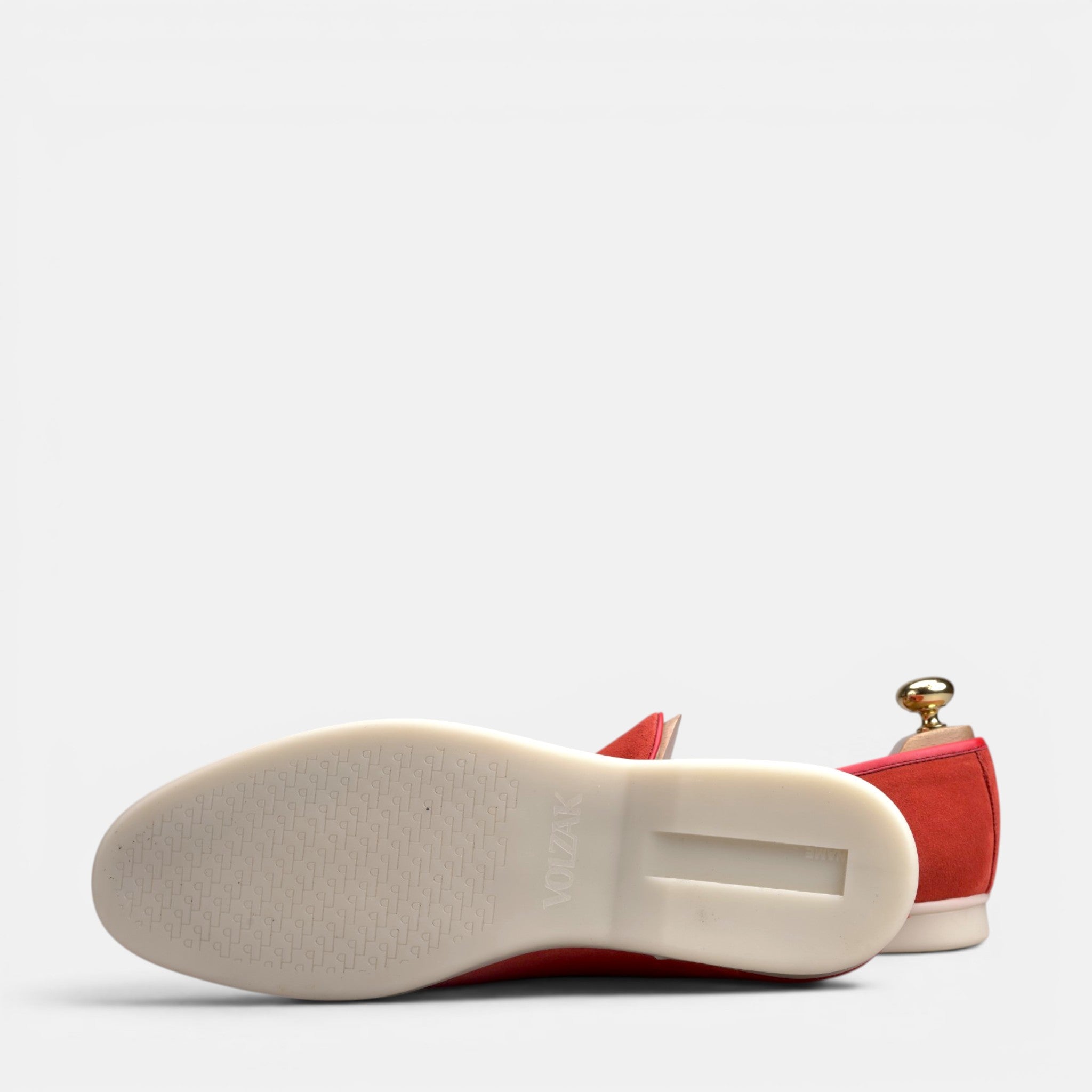 Volzak 5607 Mocassin en daim Rouge