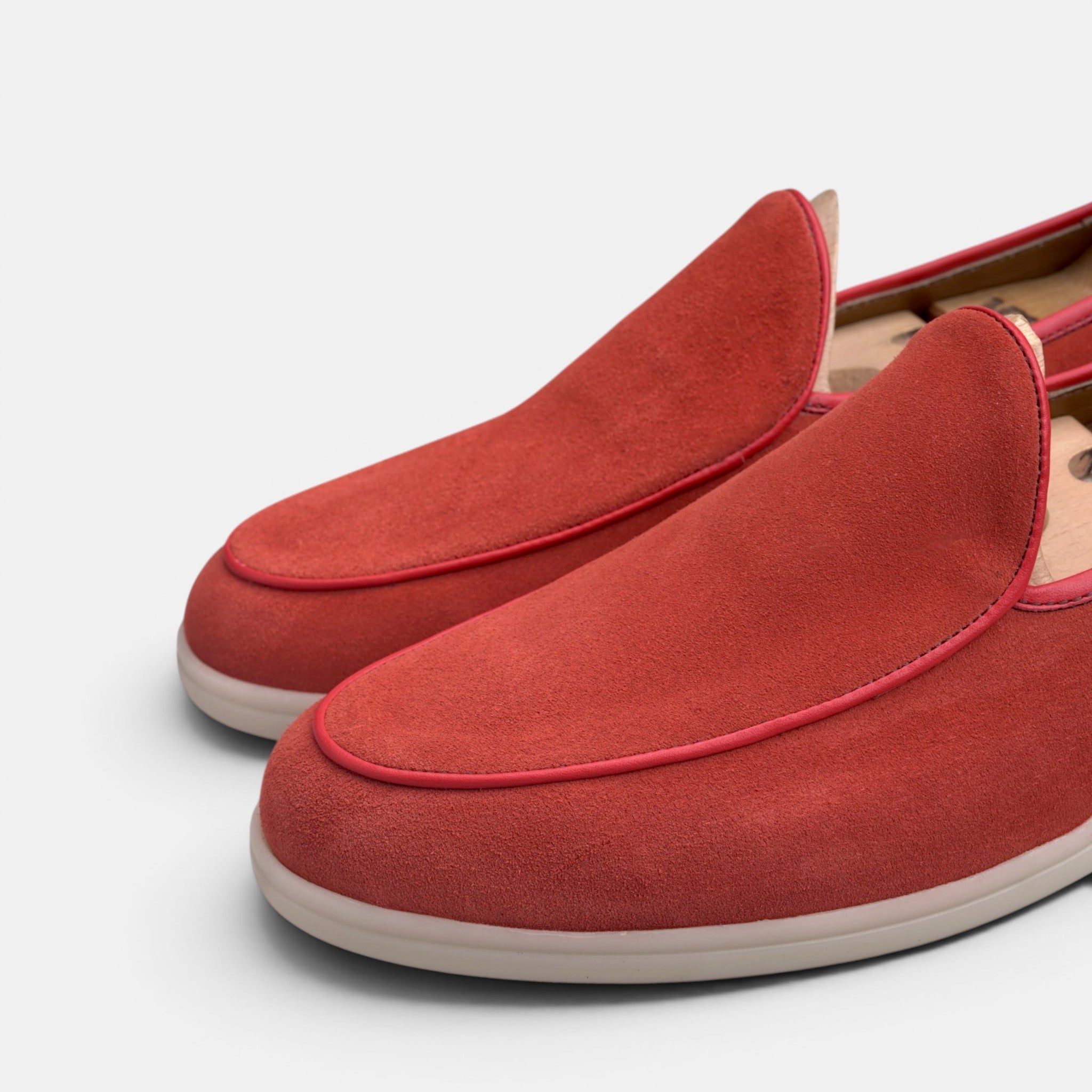 Volzak 5607 Mocassin en daim Rouge