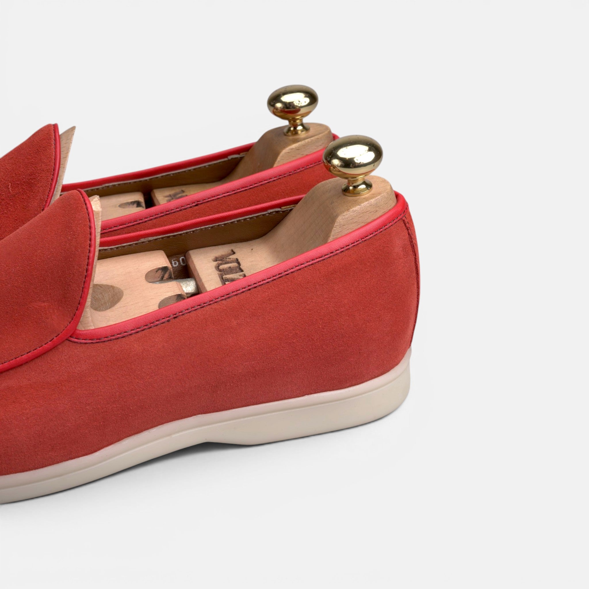 Volzak 5607 Mocassin en daim Rouge