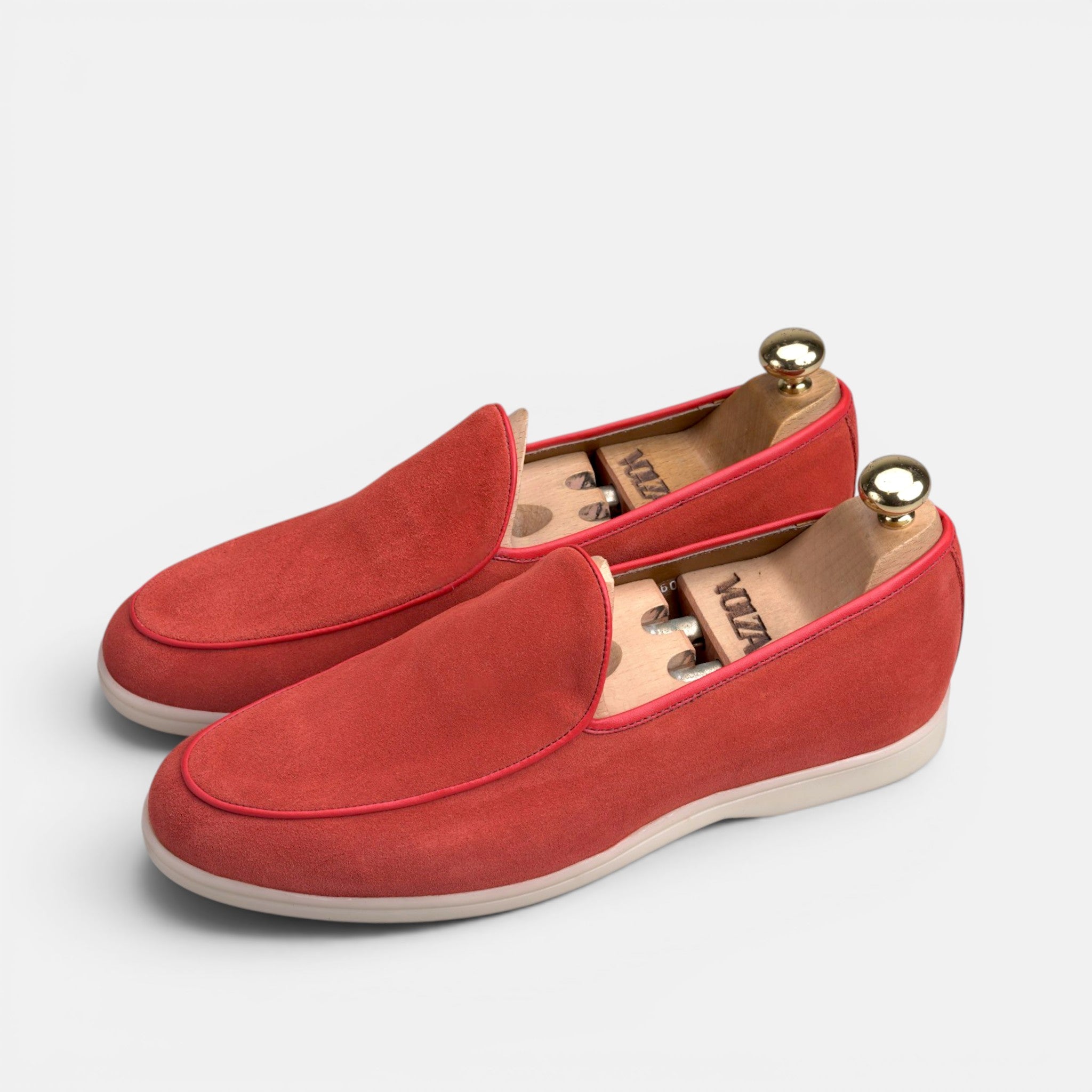 Volzak 5607 Mocassin en daim Rouge