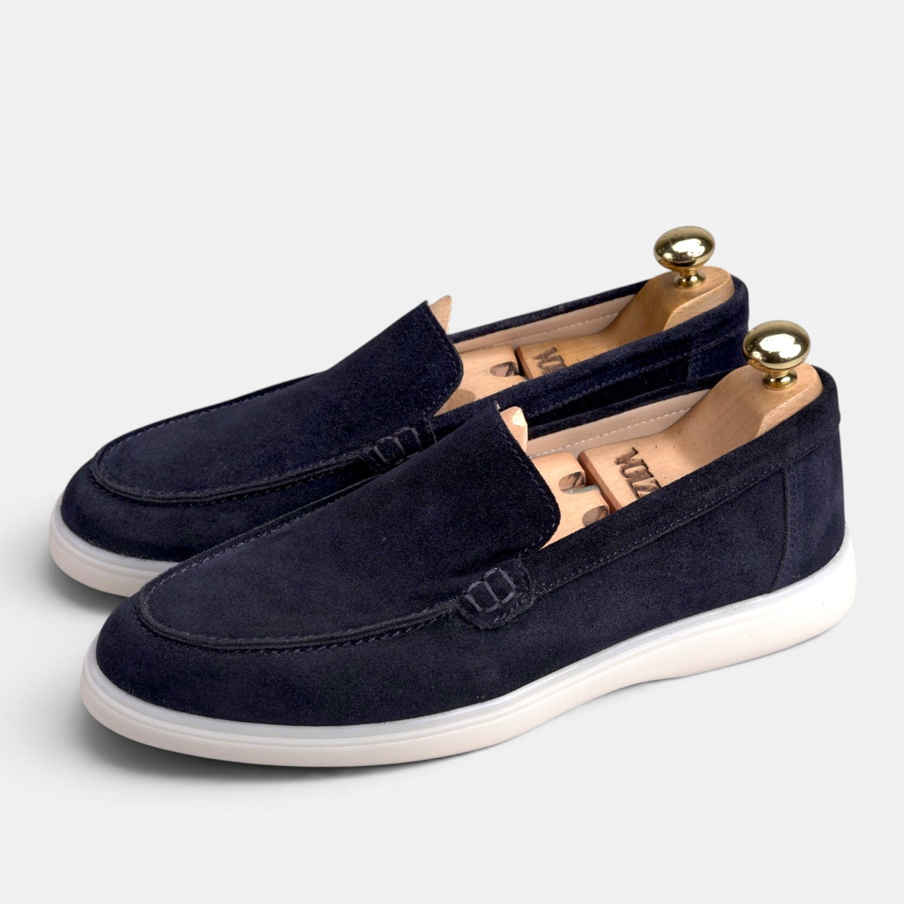 Volzak 713 Mocassin en daim Bleu