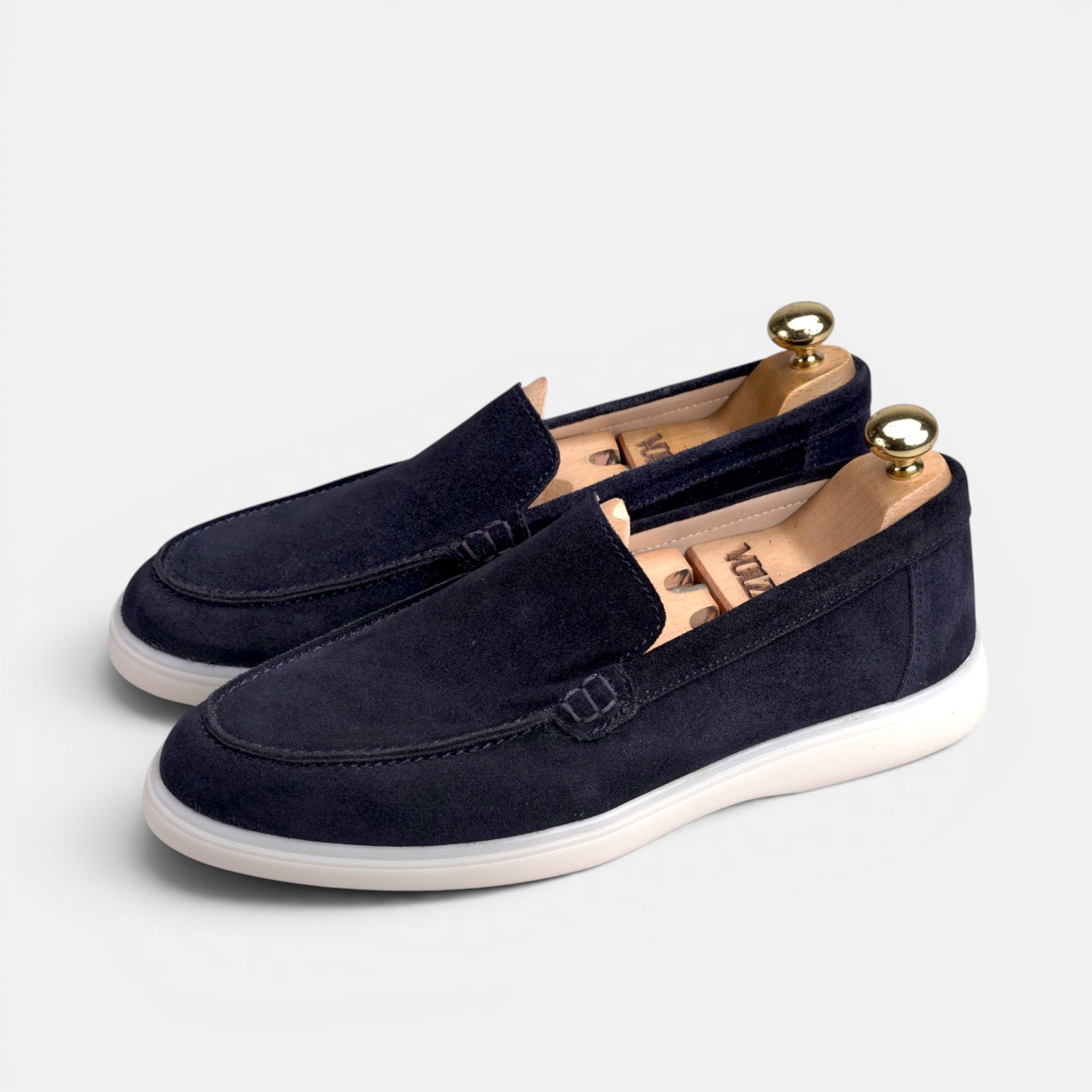 Volzak 713 Mocassin en daim Bleu