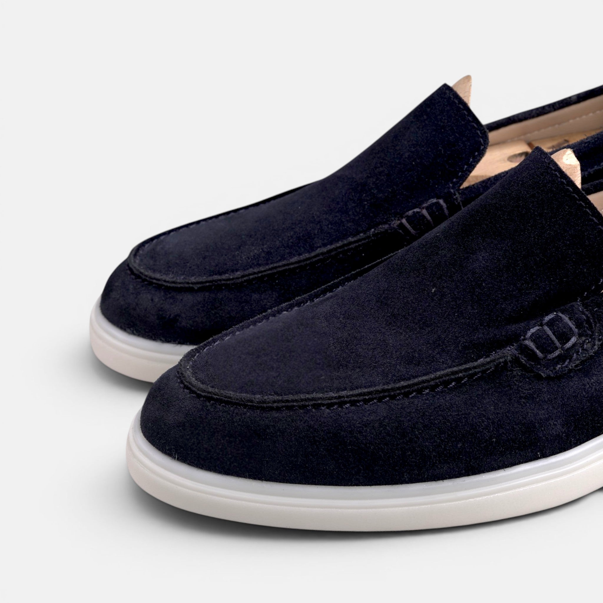 Volzak 713 Mocassin en daim Bleu