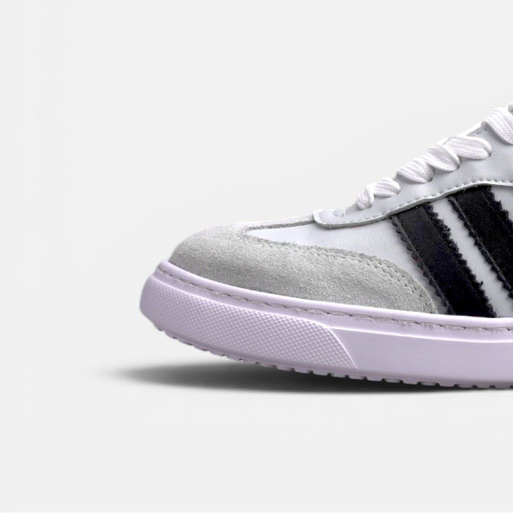 Volzak 714 Basket en cuir Blanc Noir