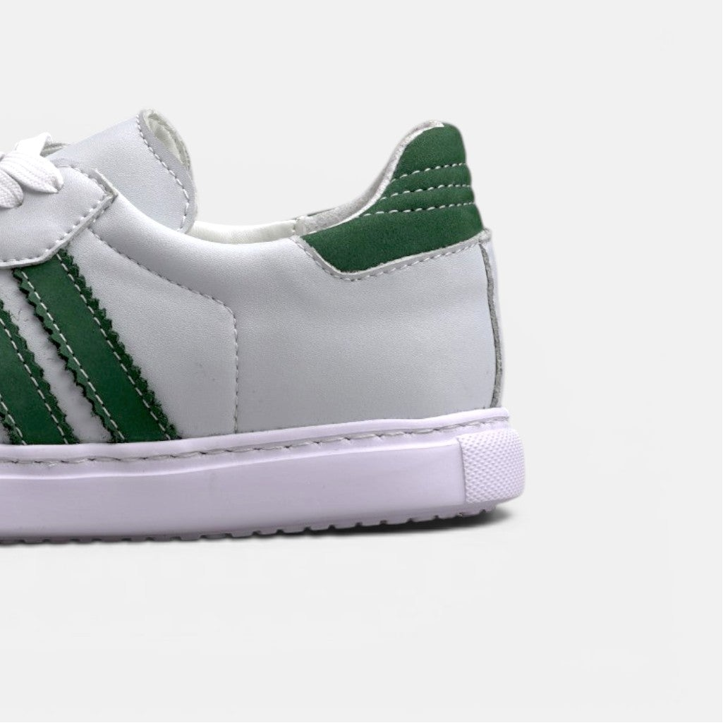 Volzak 714 Basket en cuir Blanc Vert