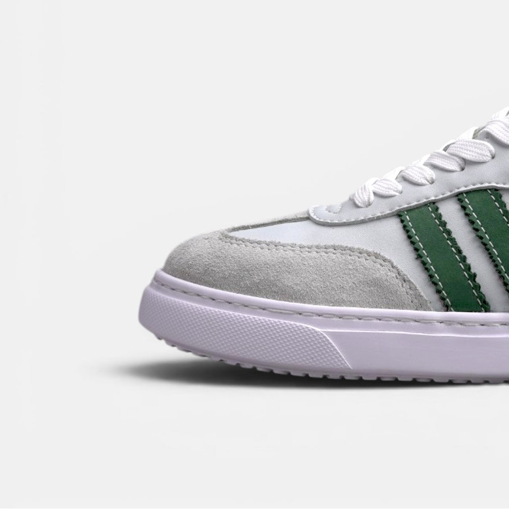 Volzak 714 Basket en cuir Blanc Vert