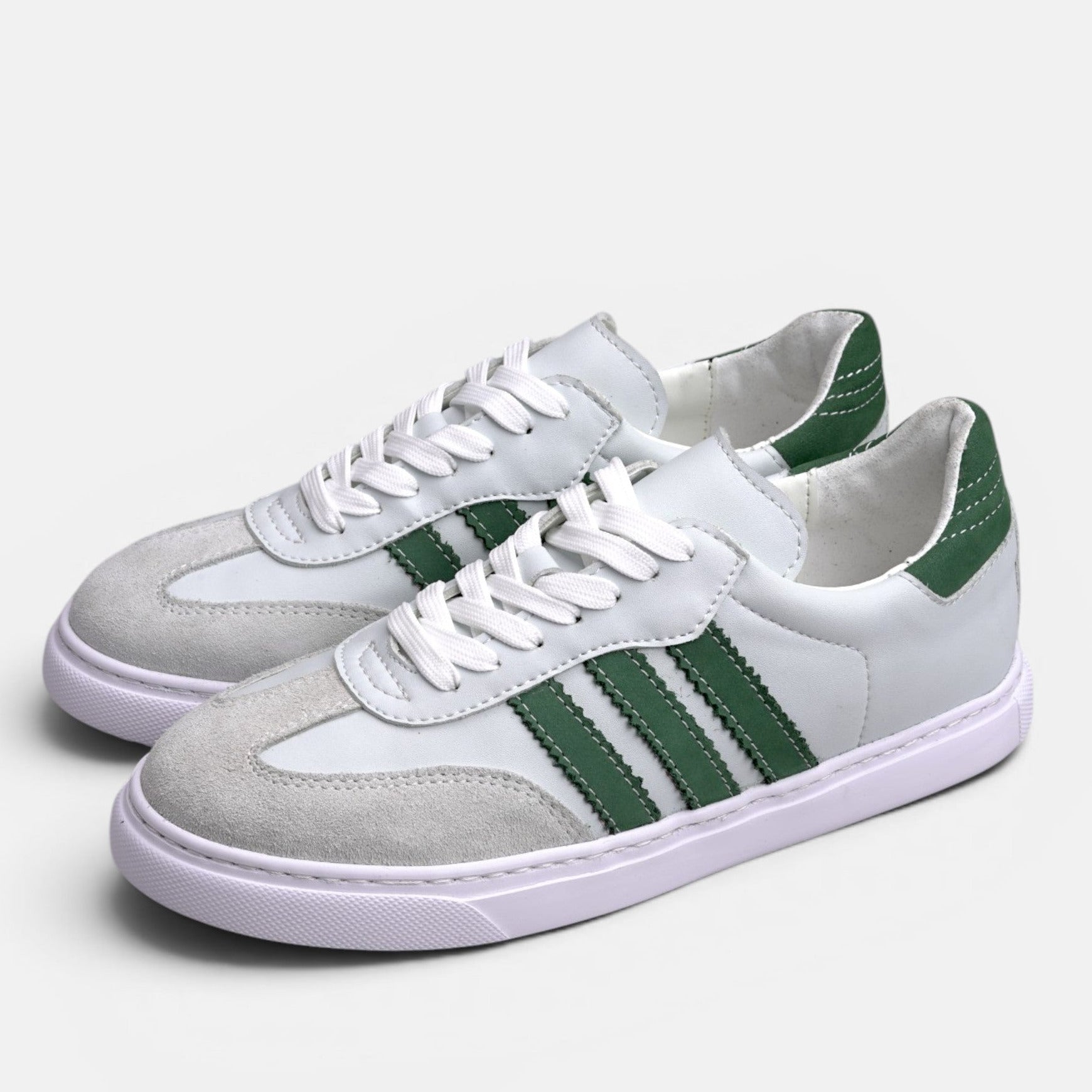 Volzak 714 Basket en cuir Blanc Vert