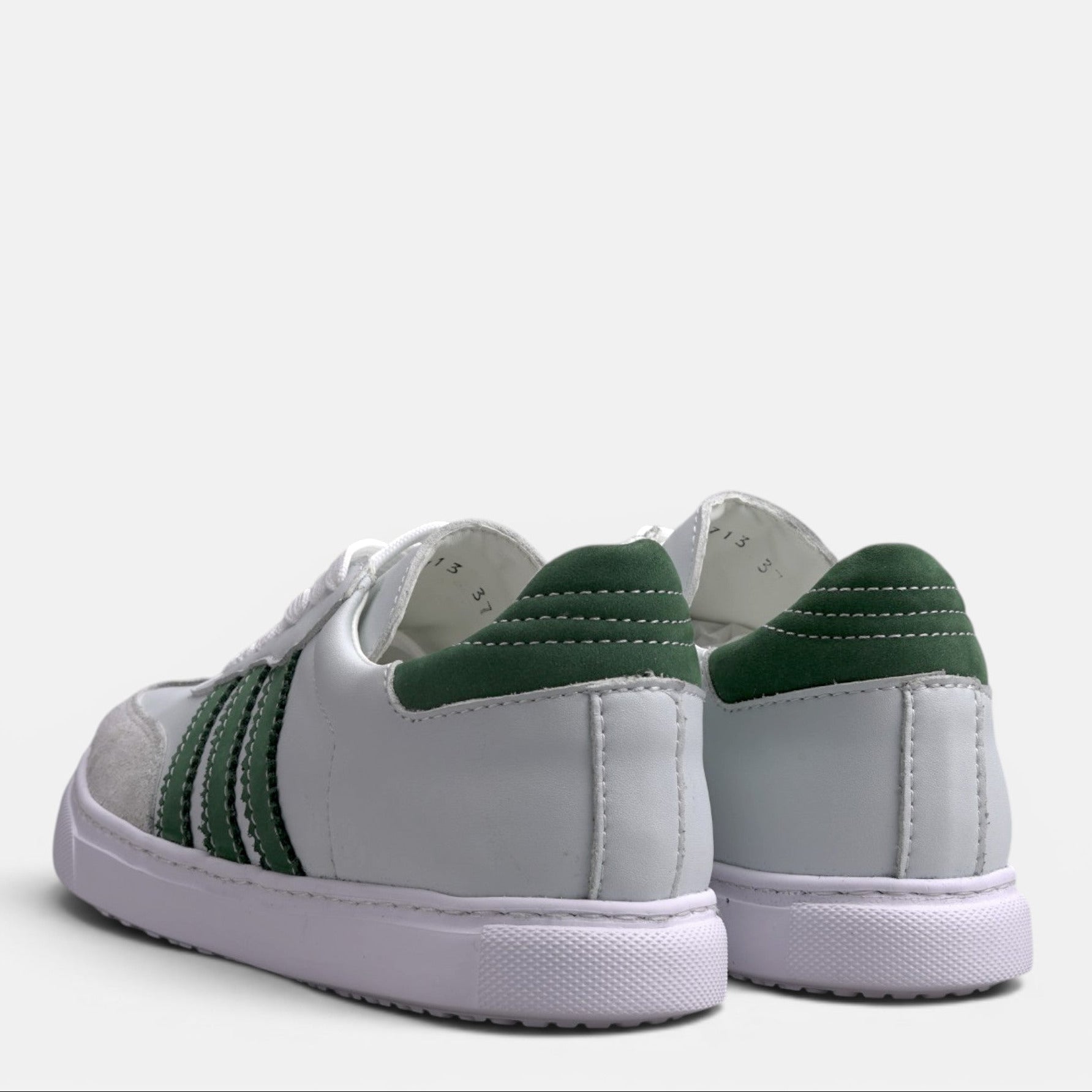 Volzak 714 Basket en cuir Blanc Vert