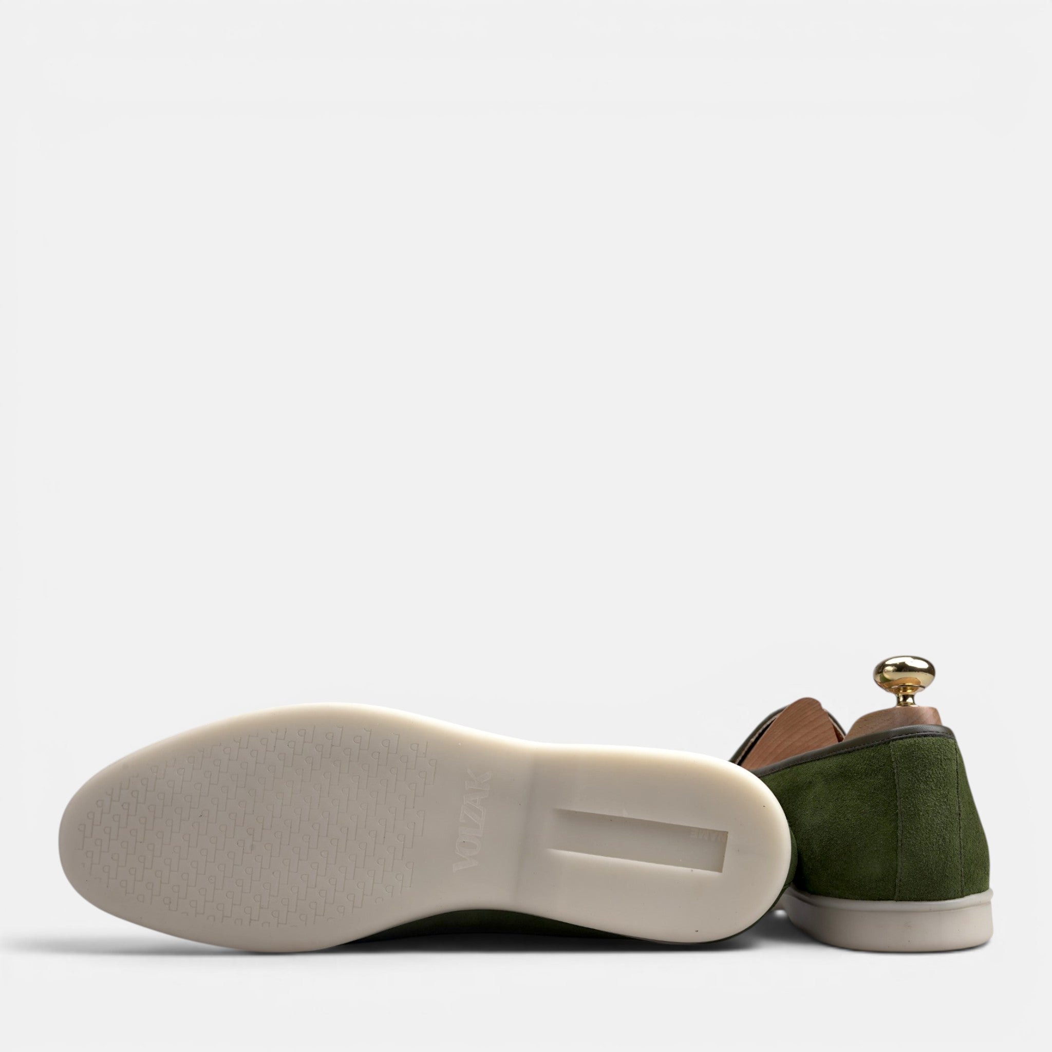 Volzak 5607 Mocassin en daim Vert