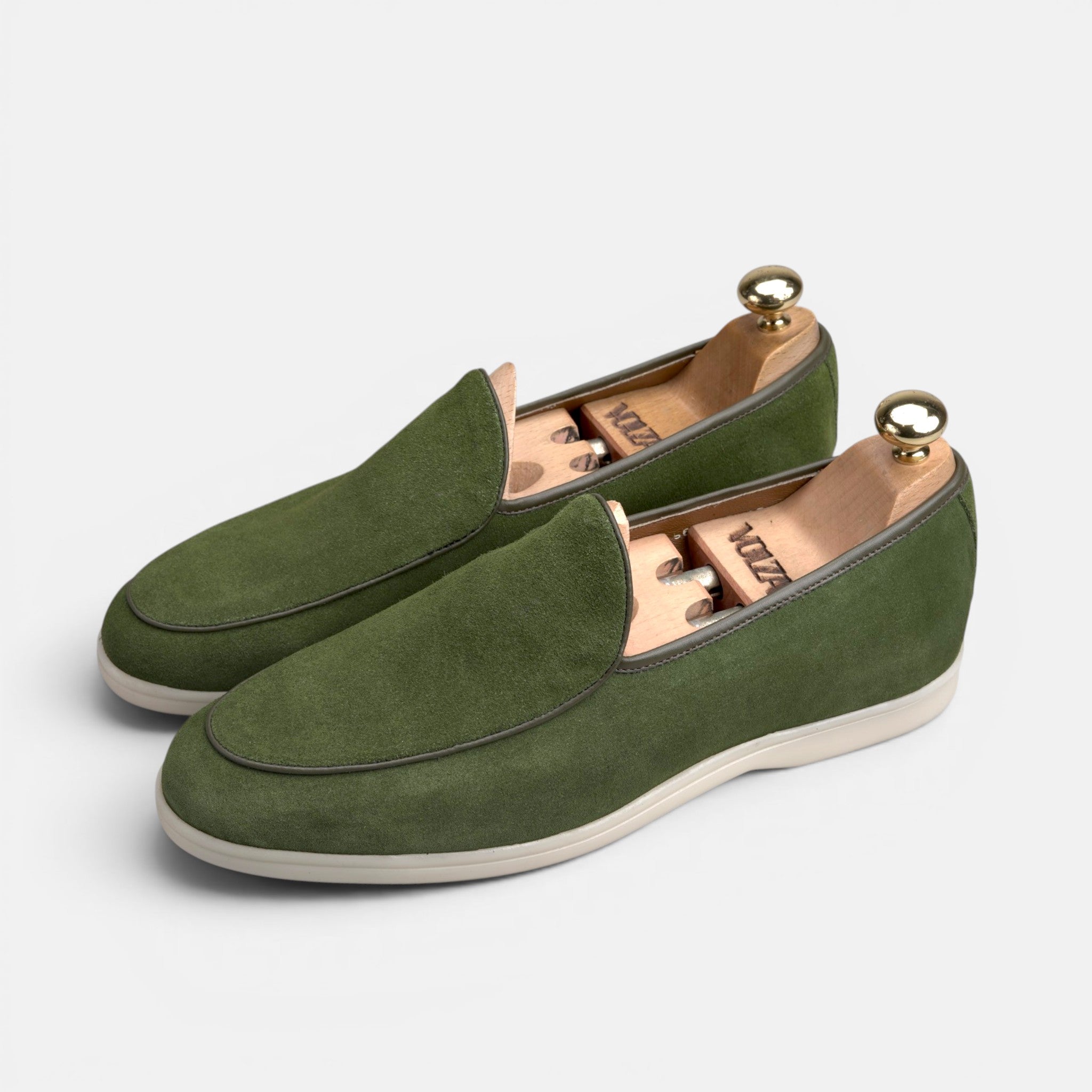 Volzak 5607 Mocassin en daim Vert
