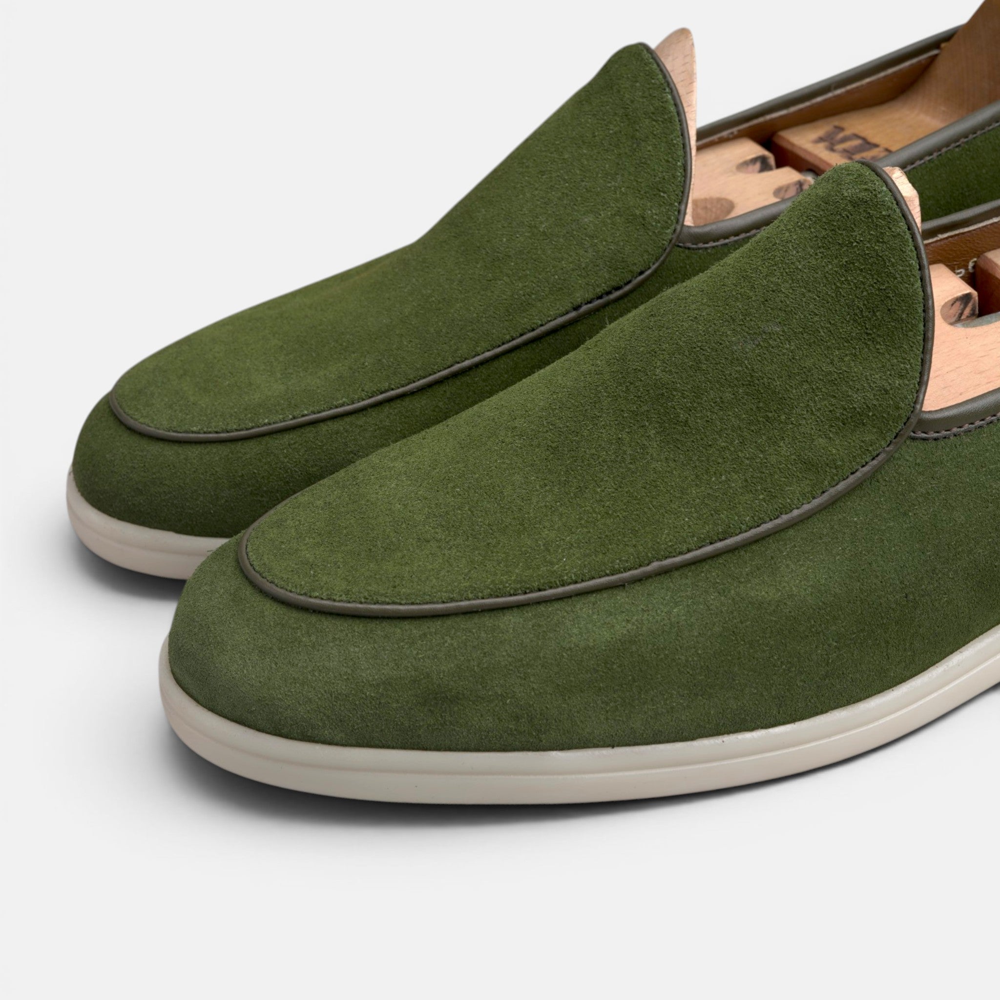 Volzak 5607 Mocassin en daim Vert