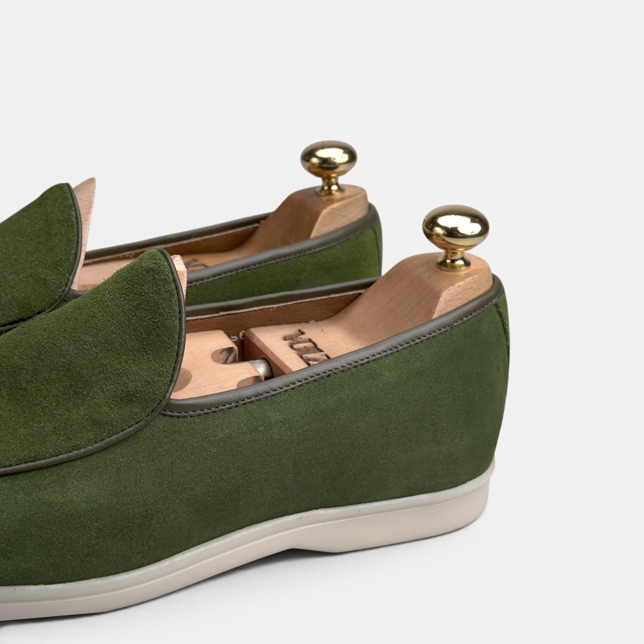 Volzak 5607 Mocassin en daim Vert