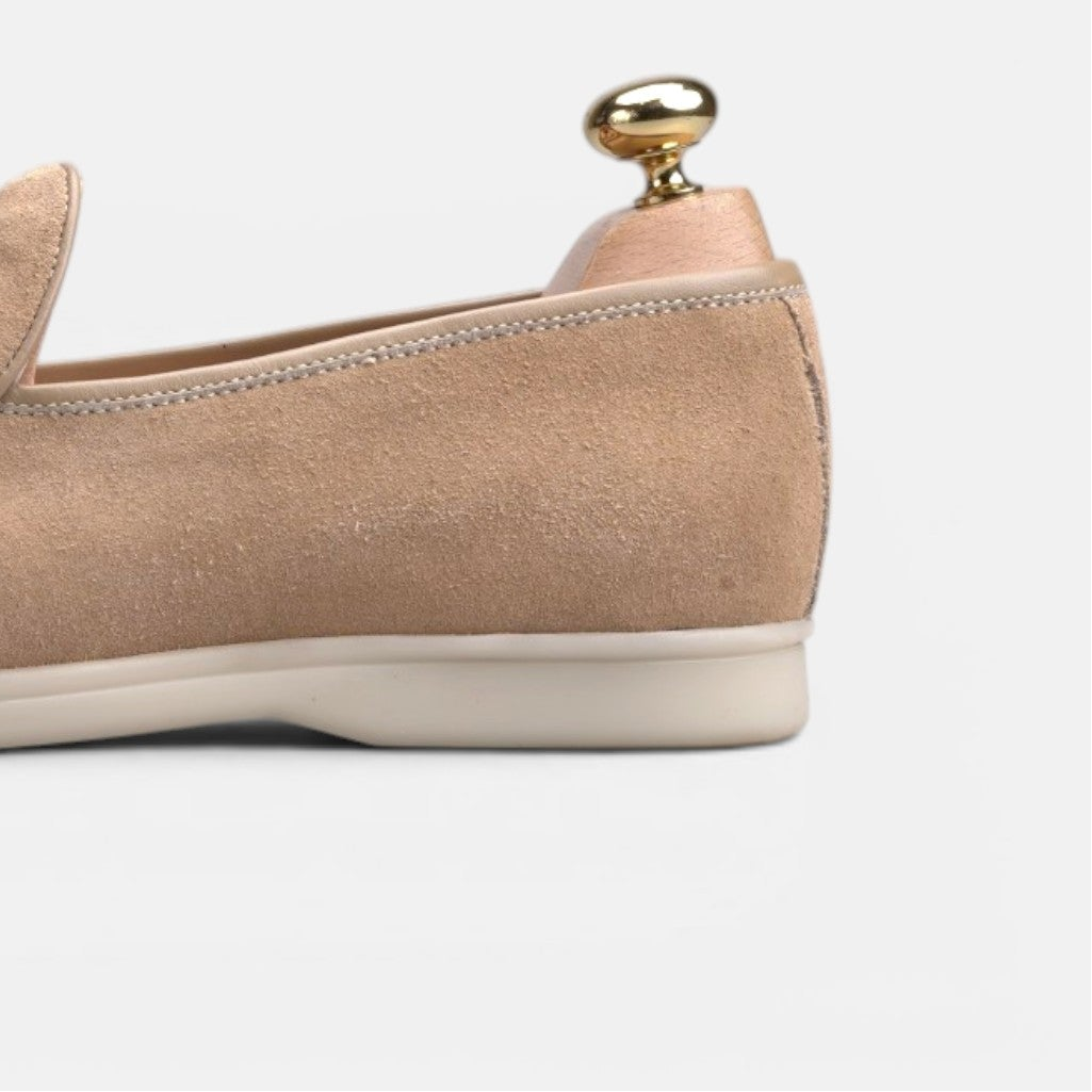 Volzak 5607 Mocassin en daim Beige clair