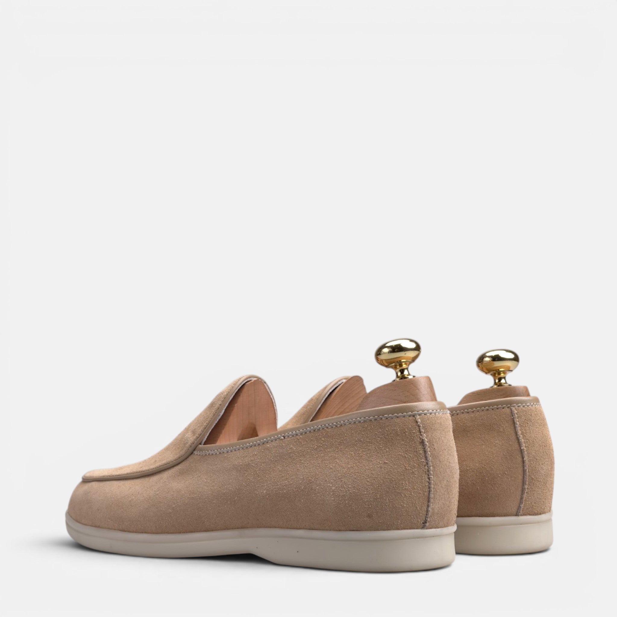 Volzak 5607 Mocassin en daim Beige clair