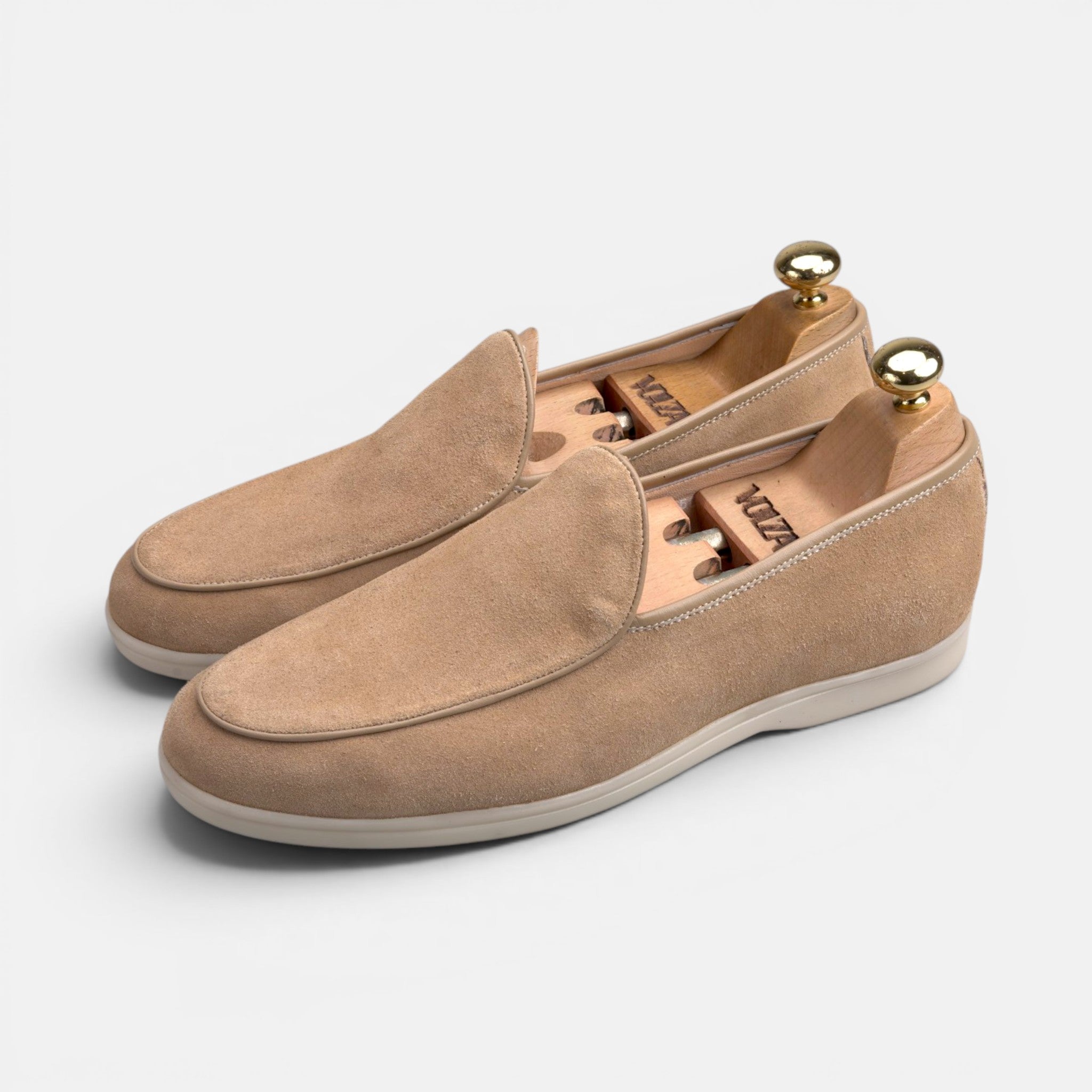 Volzak 5607 Mocassin en daim Beige clair