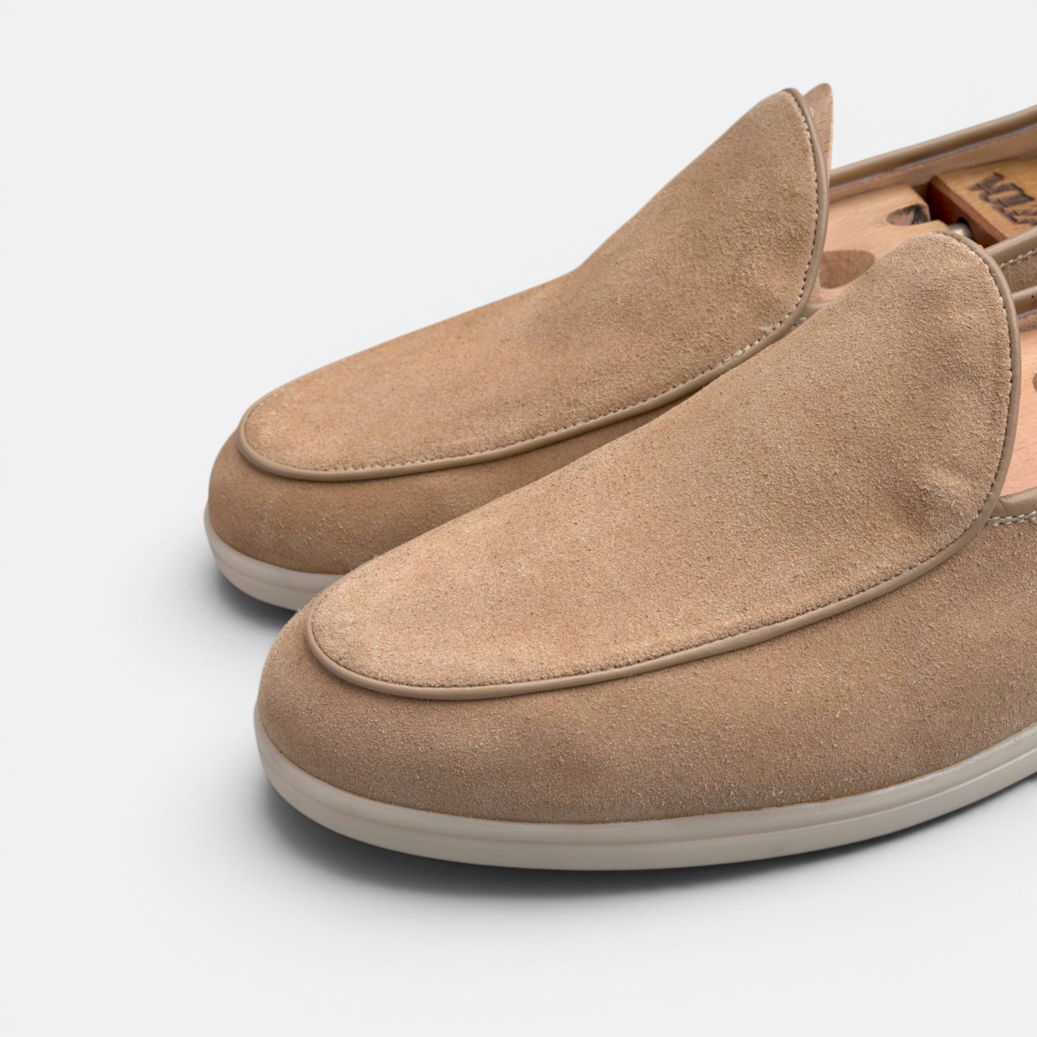 Volzak 5607 Mocassin en daim Beige clair