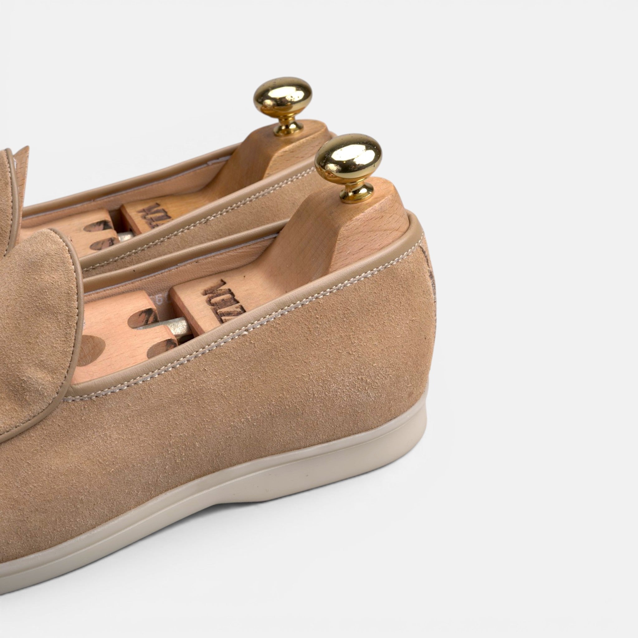 Volzak 5607 Mocassin en daim Beige clair