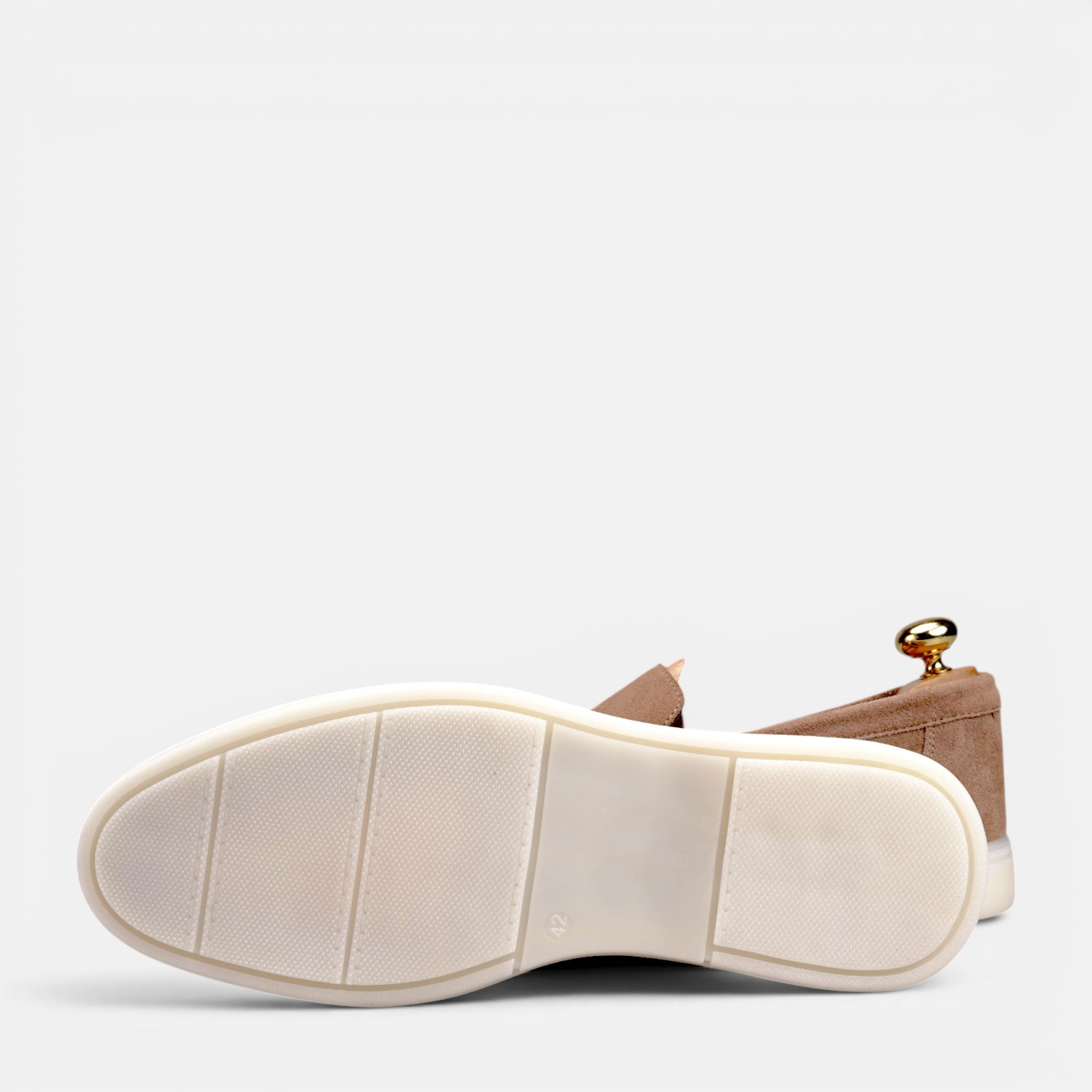 Volzak 713 Mocassin en daim Taupe