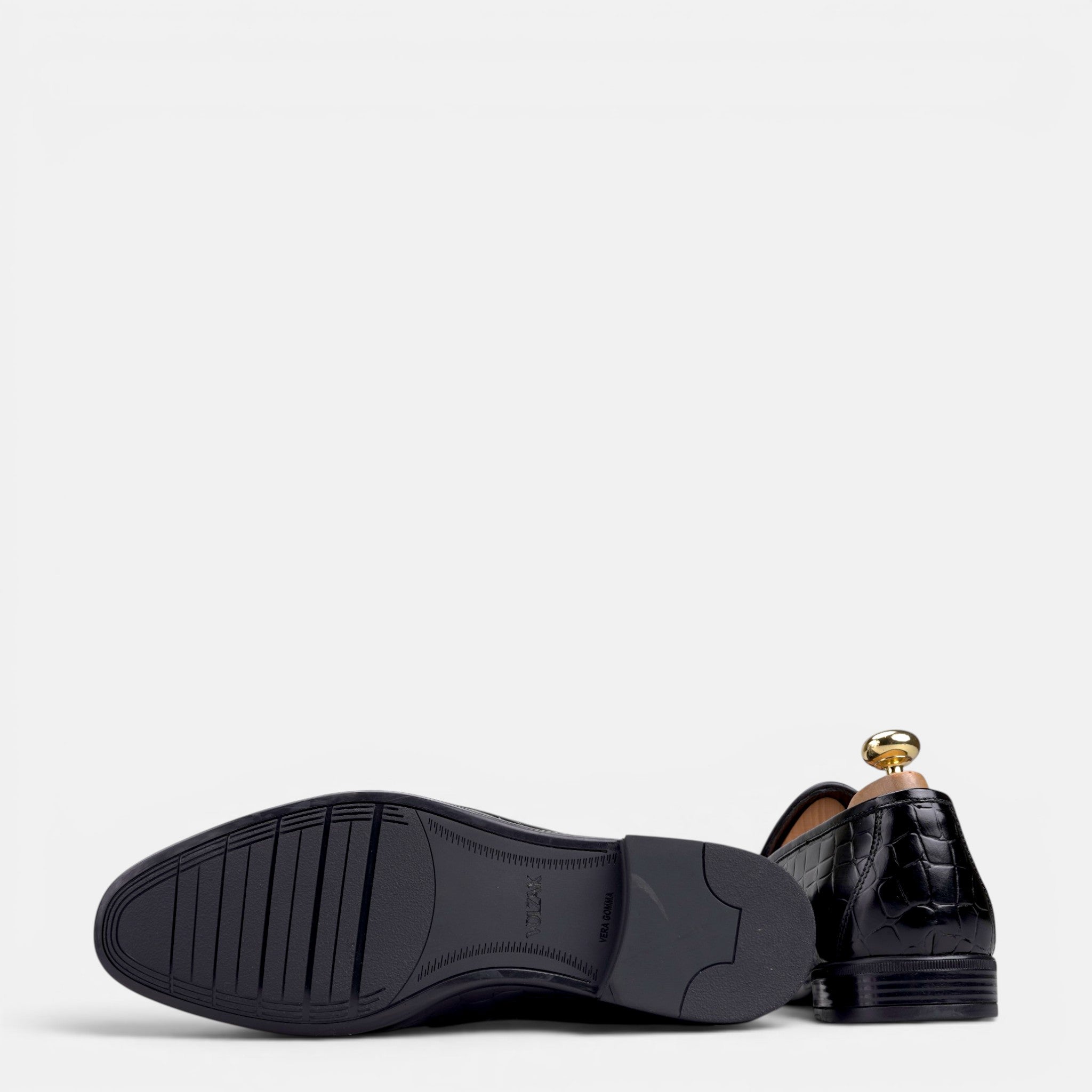 Volzak 5614 chaussure en cuir Noir Croco