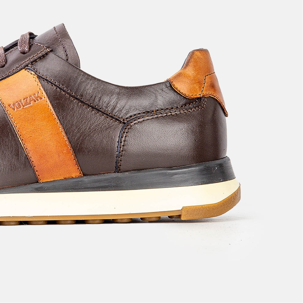 Volzak 6048 Basket en cuir Marron Camel