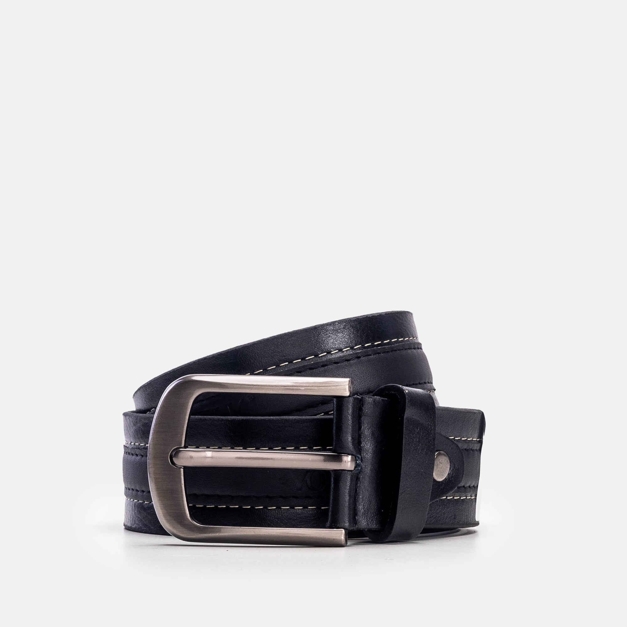 004 Ceinture sport en cuir Noir